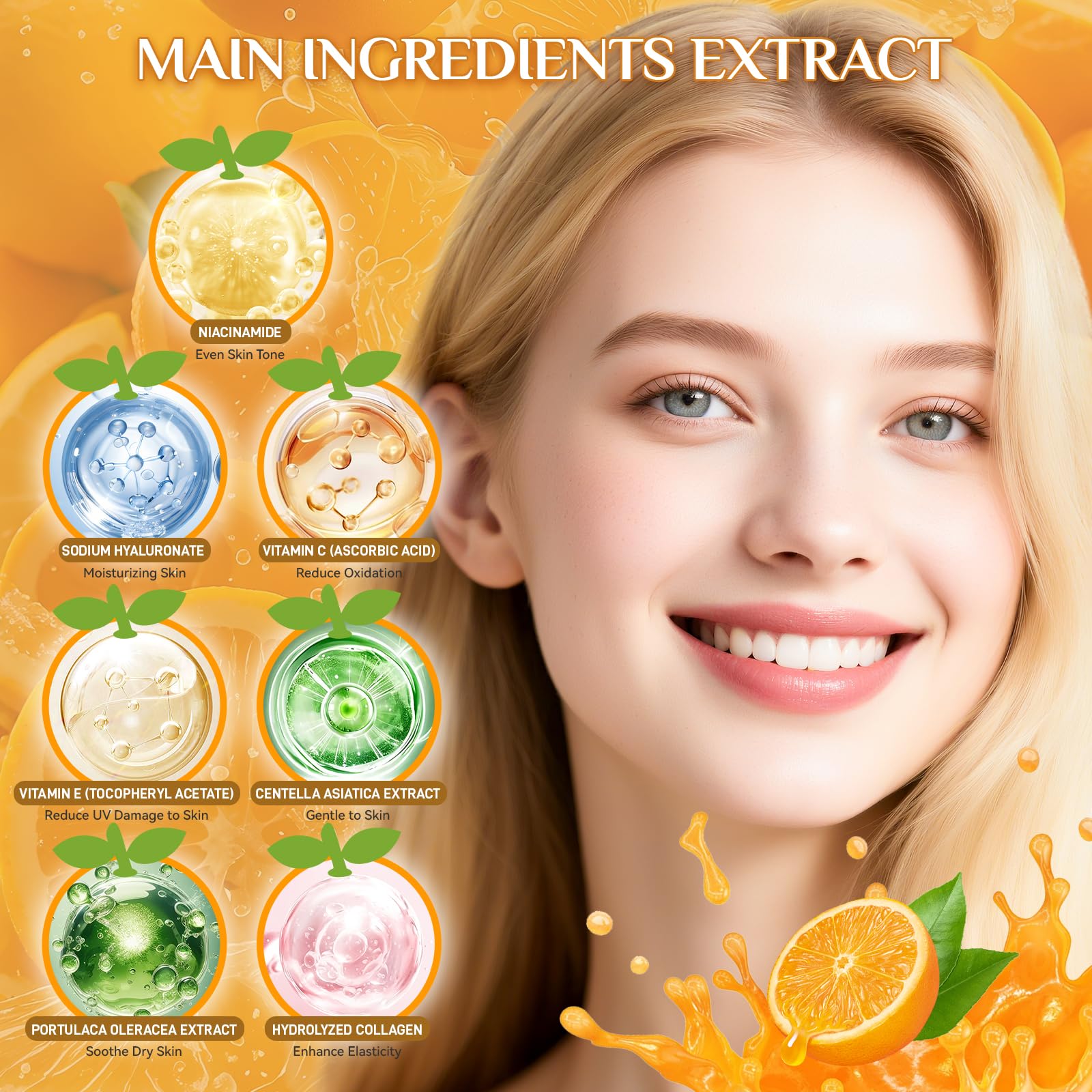 28 Pcs Vitamin C Skin Care Set, Skincare for Girls 10-12, - Ofanyia