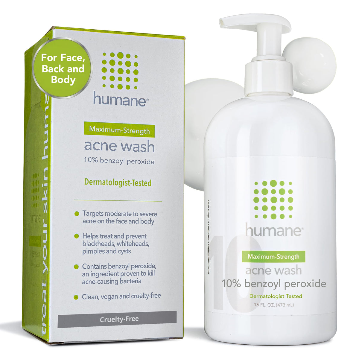 humane Benzoyl Peroxide Body Wash - humane Official Imagery - 1