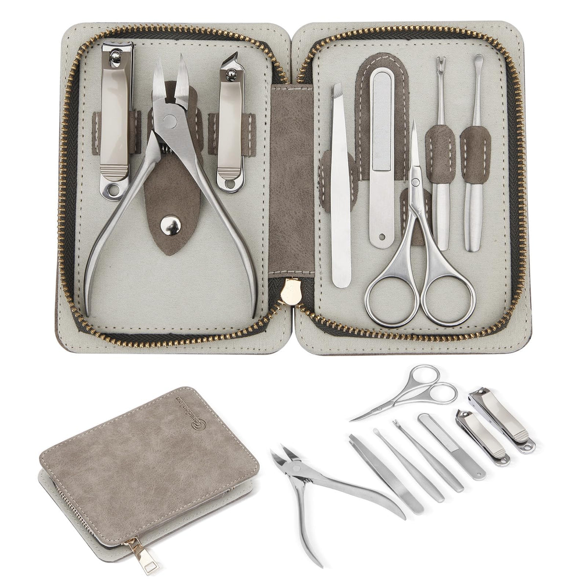 Manicure Kit for Women Mini Travel Nail Clippers Pedicure - COREDONLAN Official Imagery - 2