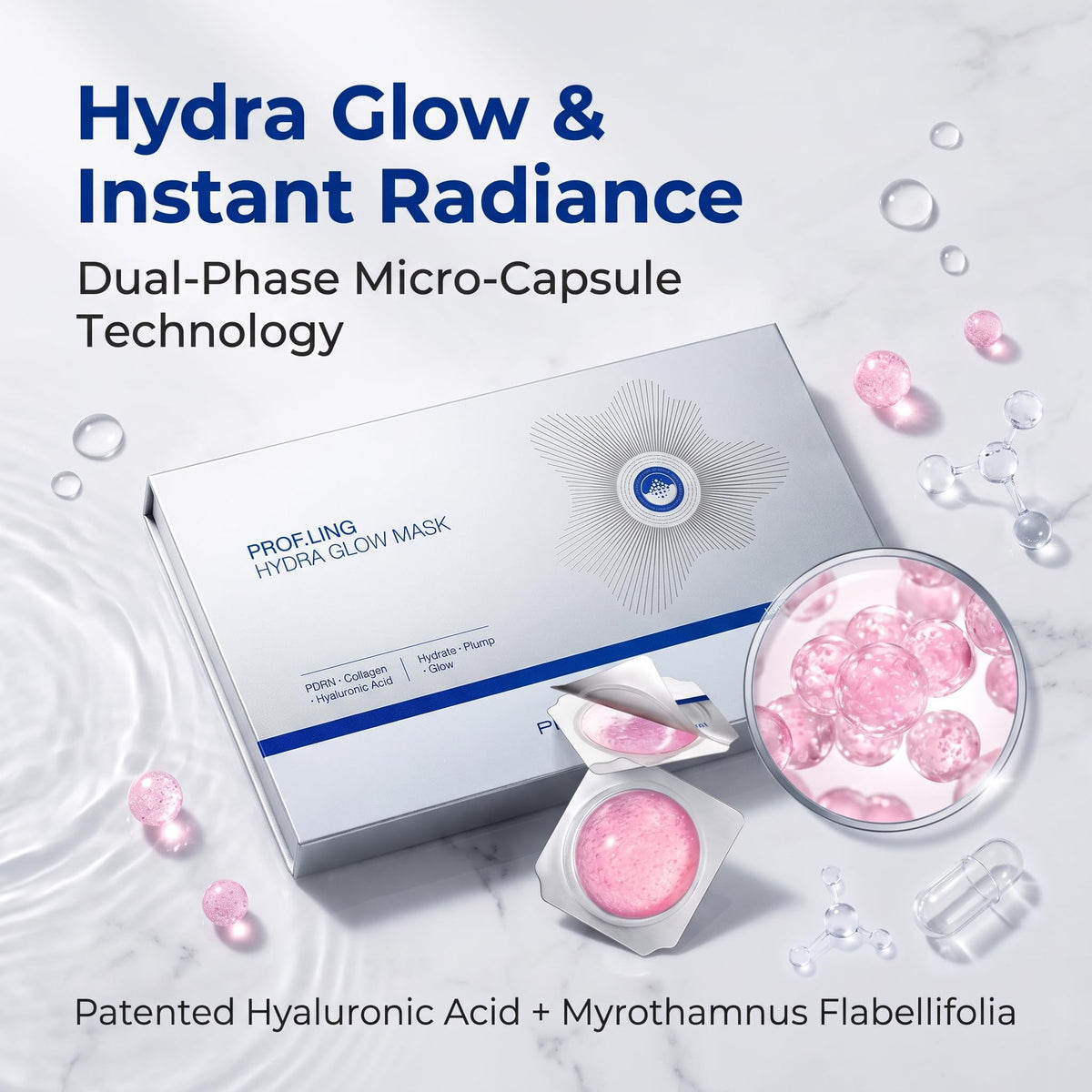 Hydra Glow Mask 5g 15pcs infused with PDRN Collagen - PROF.LING Official Imagery - 3