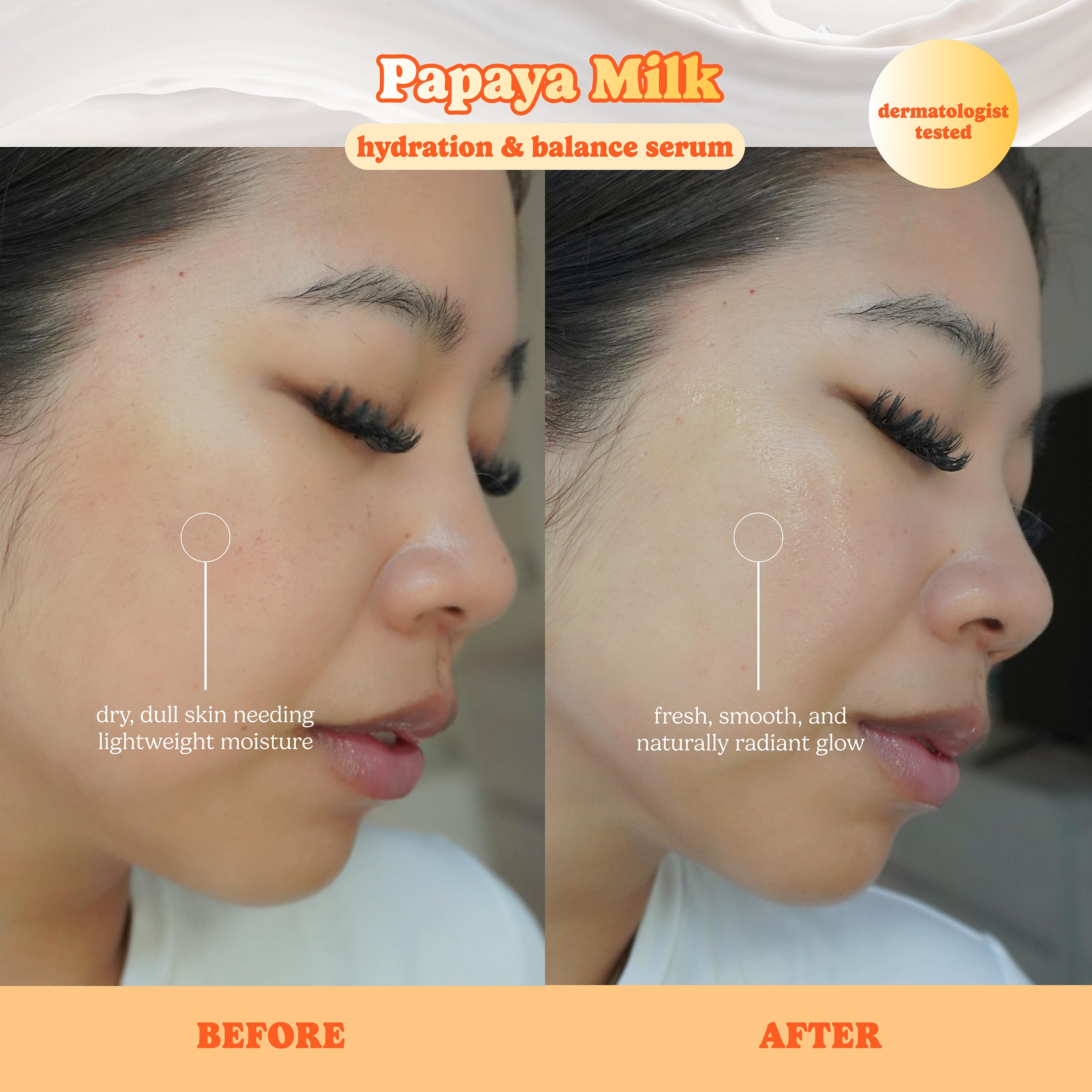 ESW Beauty Papaya Milk Glow Serum with Niacinamide &amp; Papaya, - ESW Beauty