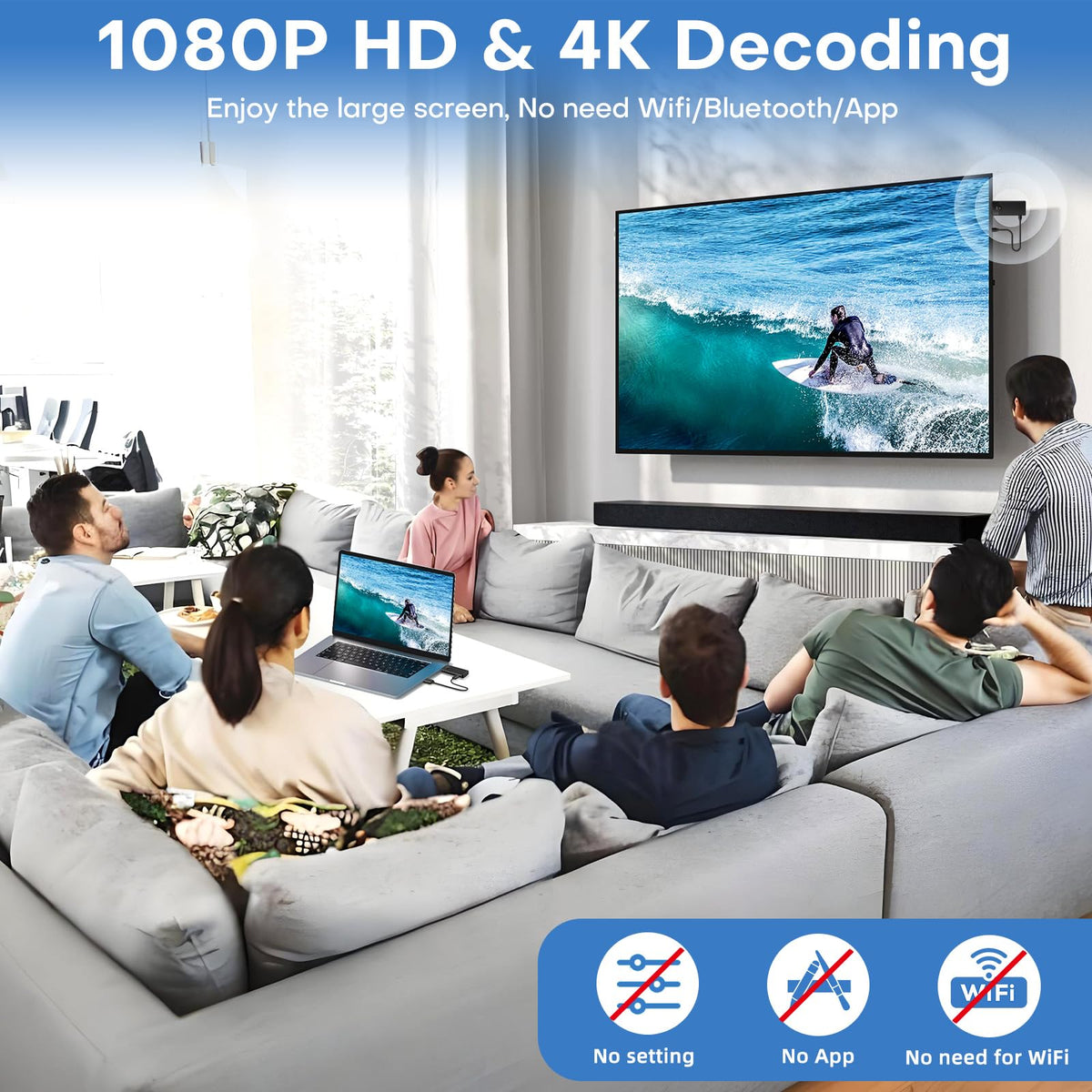Wireless HDMI Transmitter and Receiver for Streaming Kit - ZOCIBIHI Official Imagery - 6