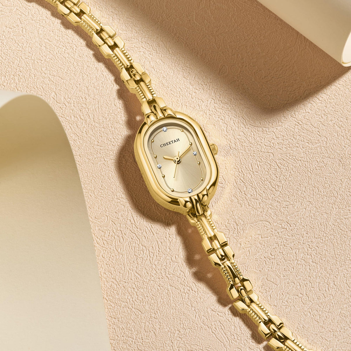 CHEETAH Women s Gold Dainty Bangle Watch Small Bracelet Easy - CHEETAH Official Imagery - 3