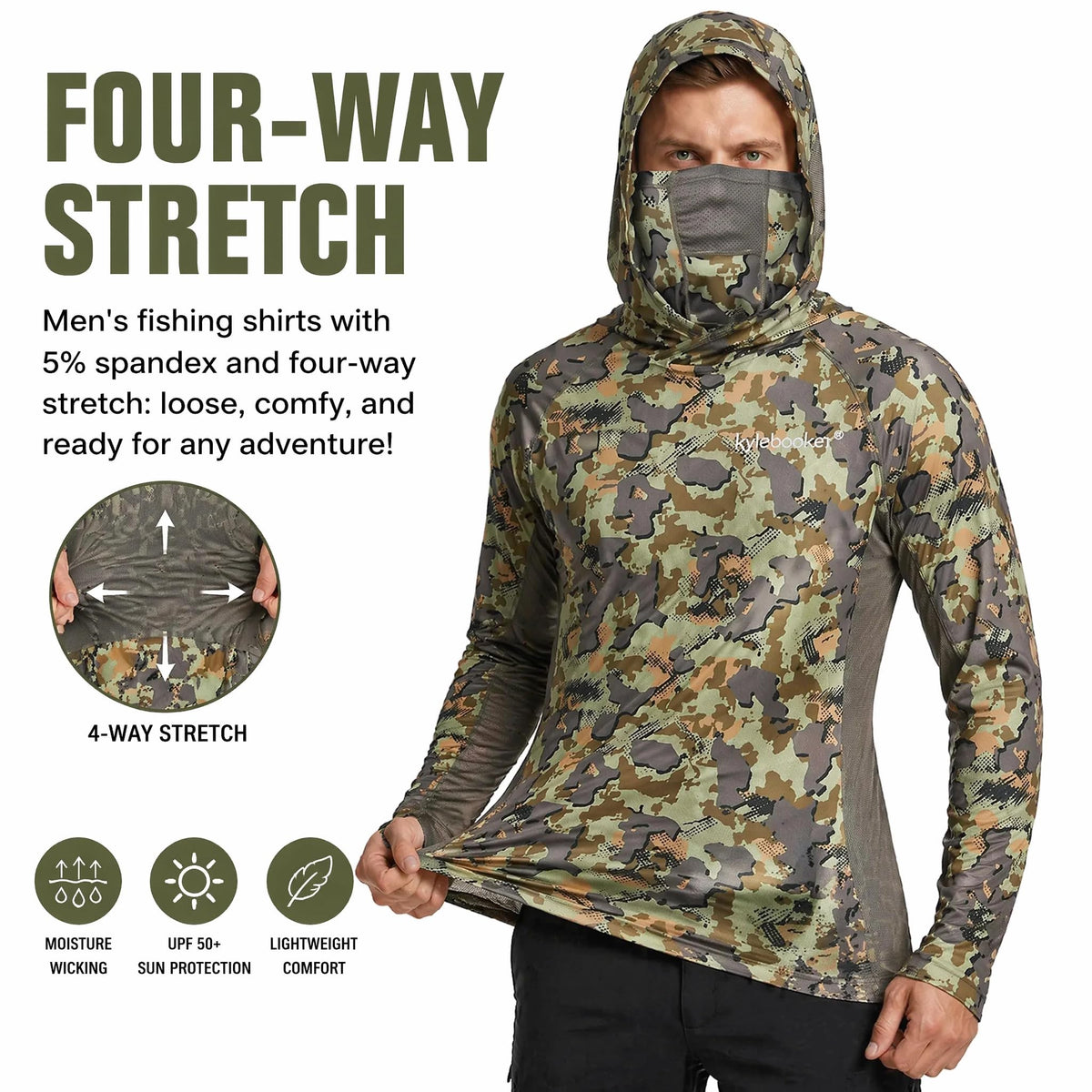 Kylebooker Men s UPF 50 Long Sleeve Fishing Shirts - Kylebooker Official Imagery - 6