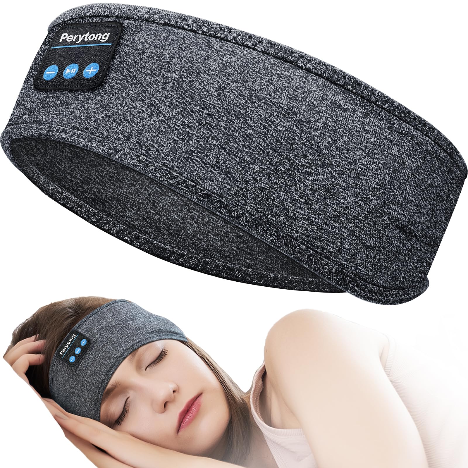 Perytong Sleep Headphones Wireless, Bluetooth Sports Headband Hea by Perytong - Angle View 1