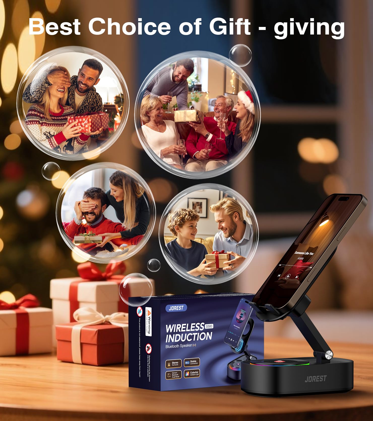 Jorest Wireless Induction Speaker, Phone Speaker Amplifier with B - Jorest Official Product View 9