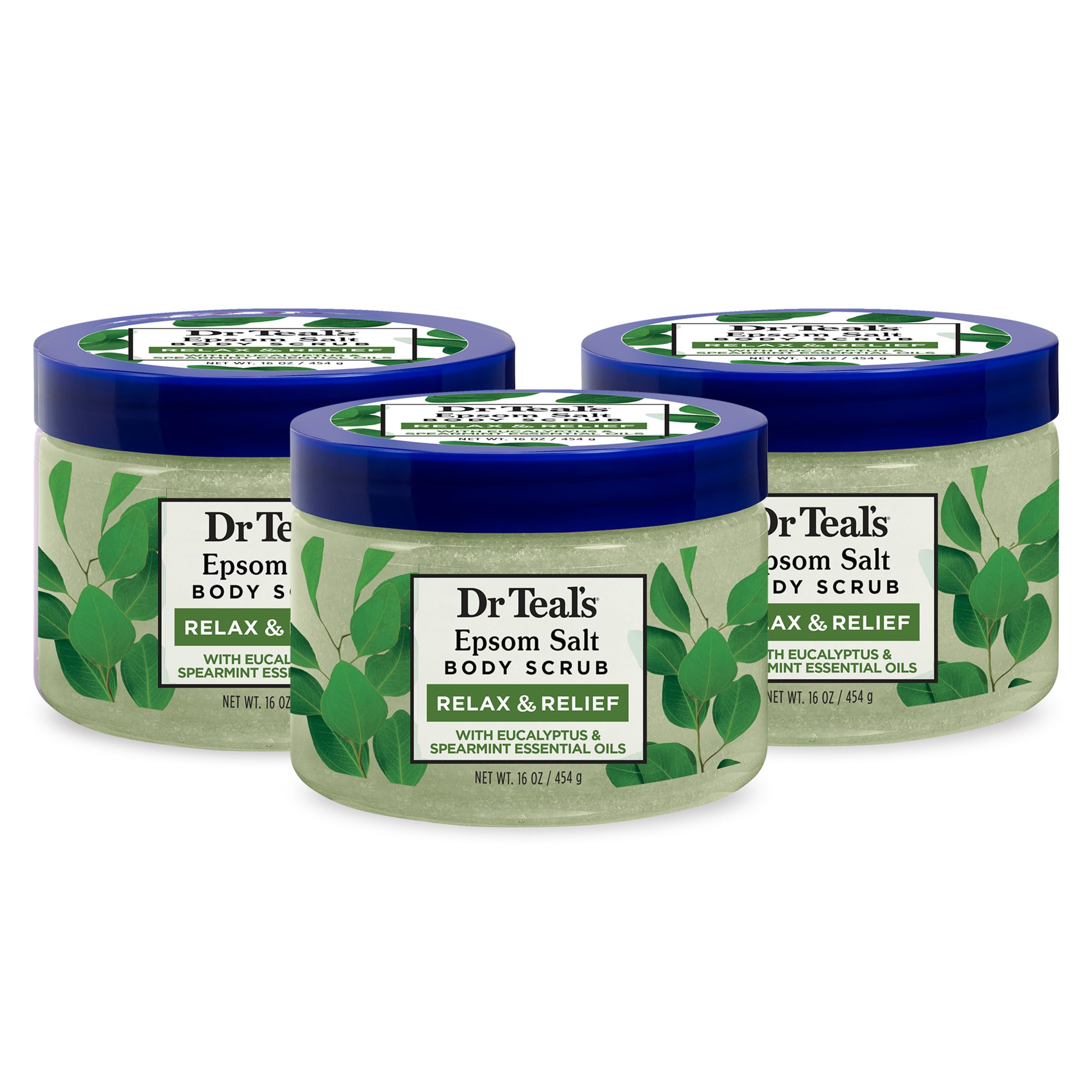Dr Teal's Pure Epsom Salt Body Scrub, Relax & Relief with Eucalyptus & - Dr Teal's Official Product View 2