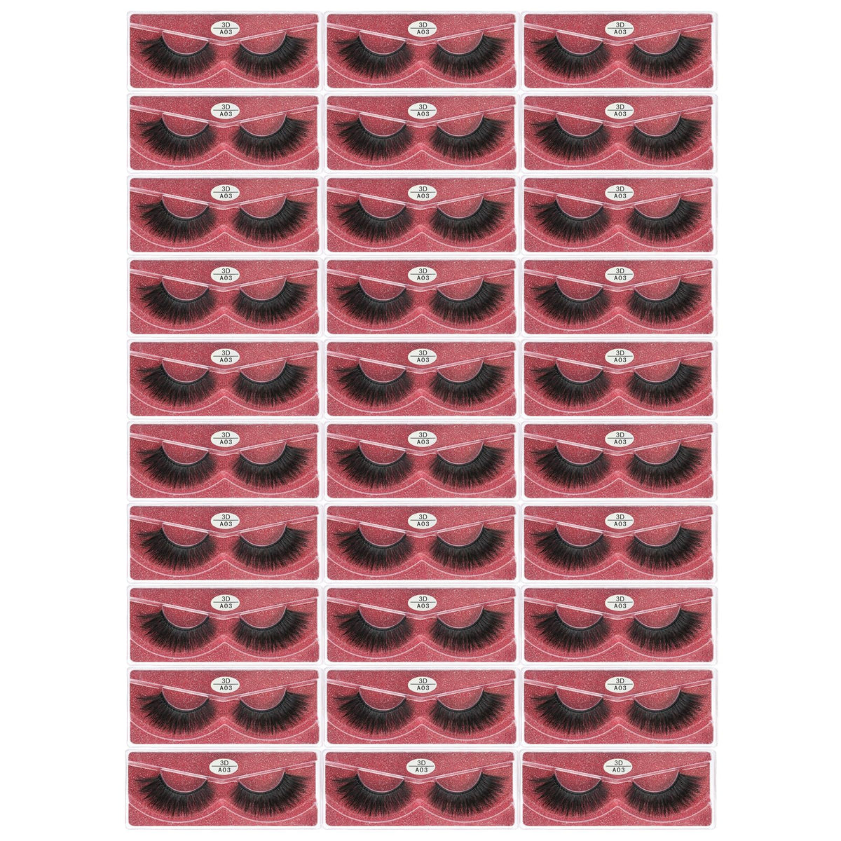 Wholesale Faux Mink Lashes 30 Pairs 3D A03 Medium Length - FARRED Official Imagery - 2