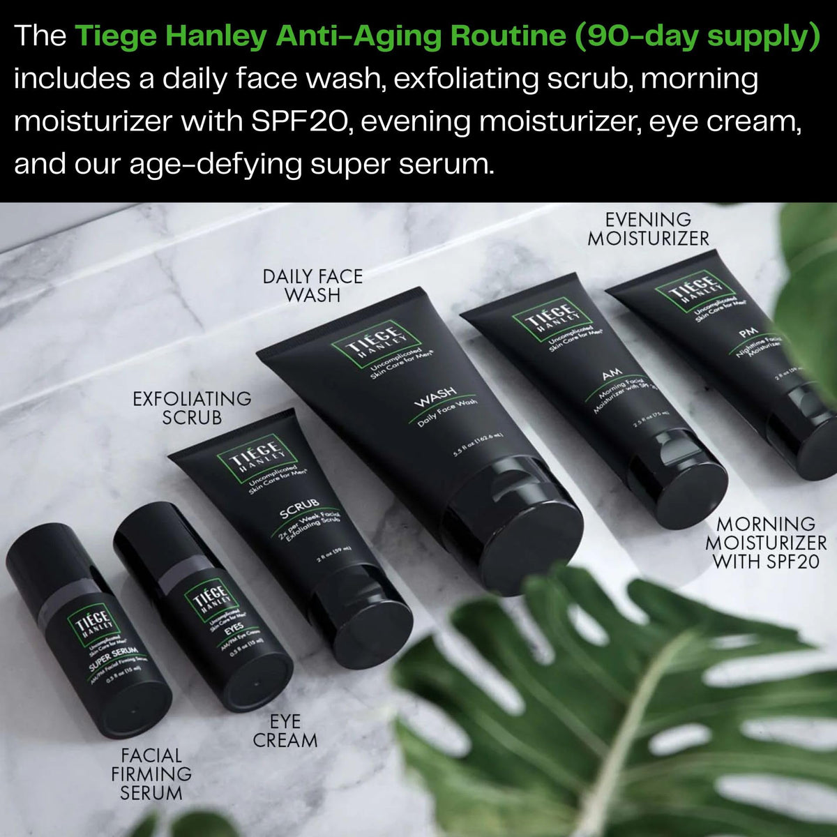 Tiege Hanley Anti Aging Men s Skin Care Set 90 Day 6 Piece - Tiege Hanley Official Imagery - 3