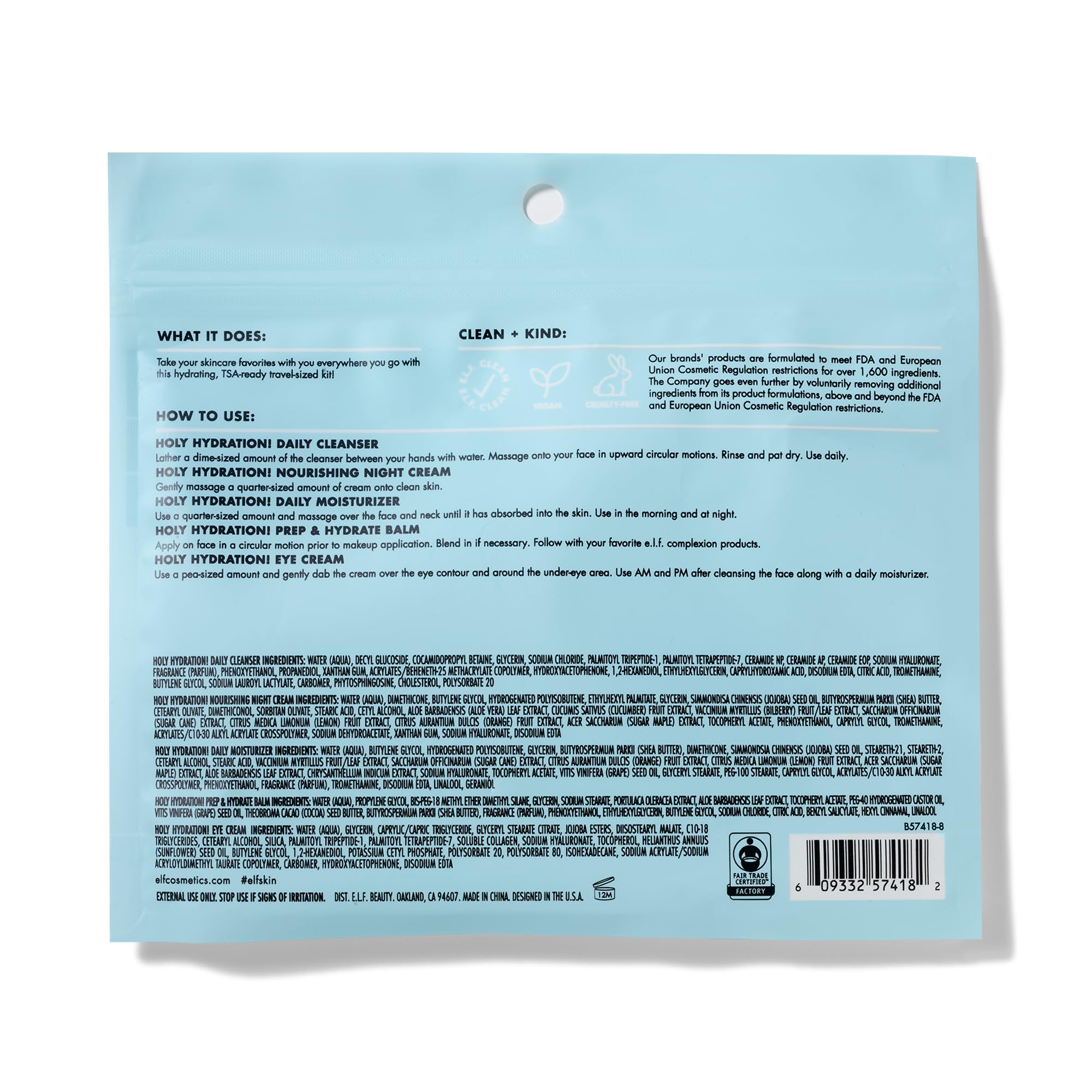 e.l.f. SKIN Holy Hydration! Jet Set Hydration Kit, Travel - e.l.f.