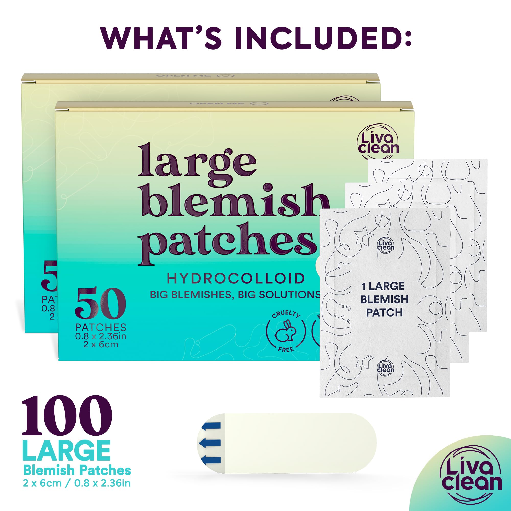 LivaClean LC Large Hydrocolloid Acne Patches - LivaClean Official Imagery - 3