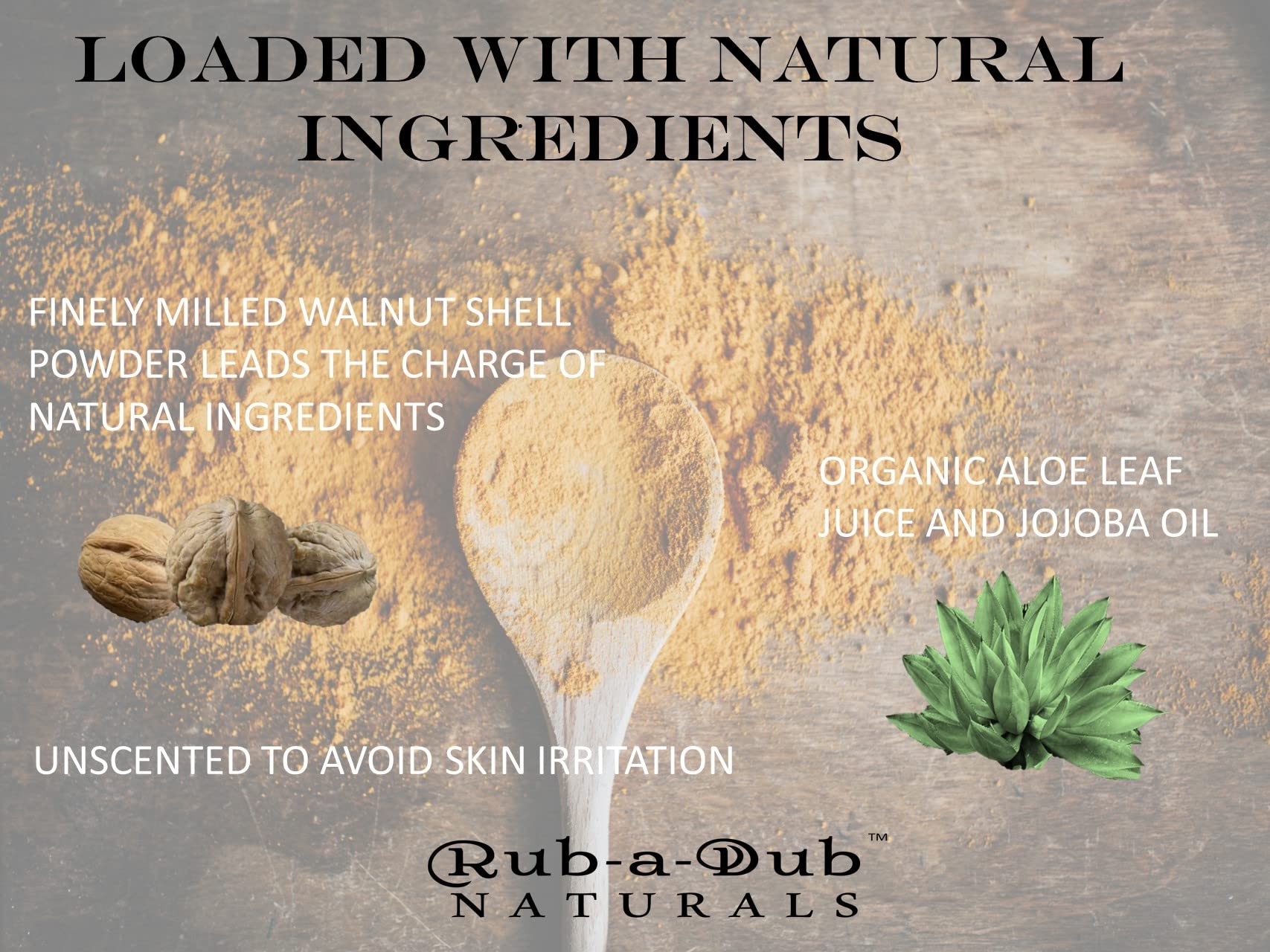 Rub-a-Dub Naturals Premium Walnut Body, Back and Booty Scrub, Exfoliating Butt - Rub-a-Dub Naturals Official Product View 6