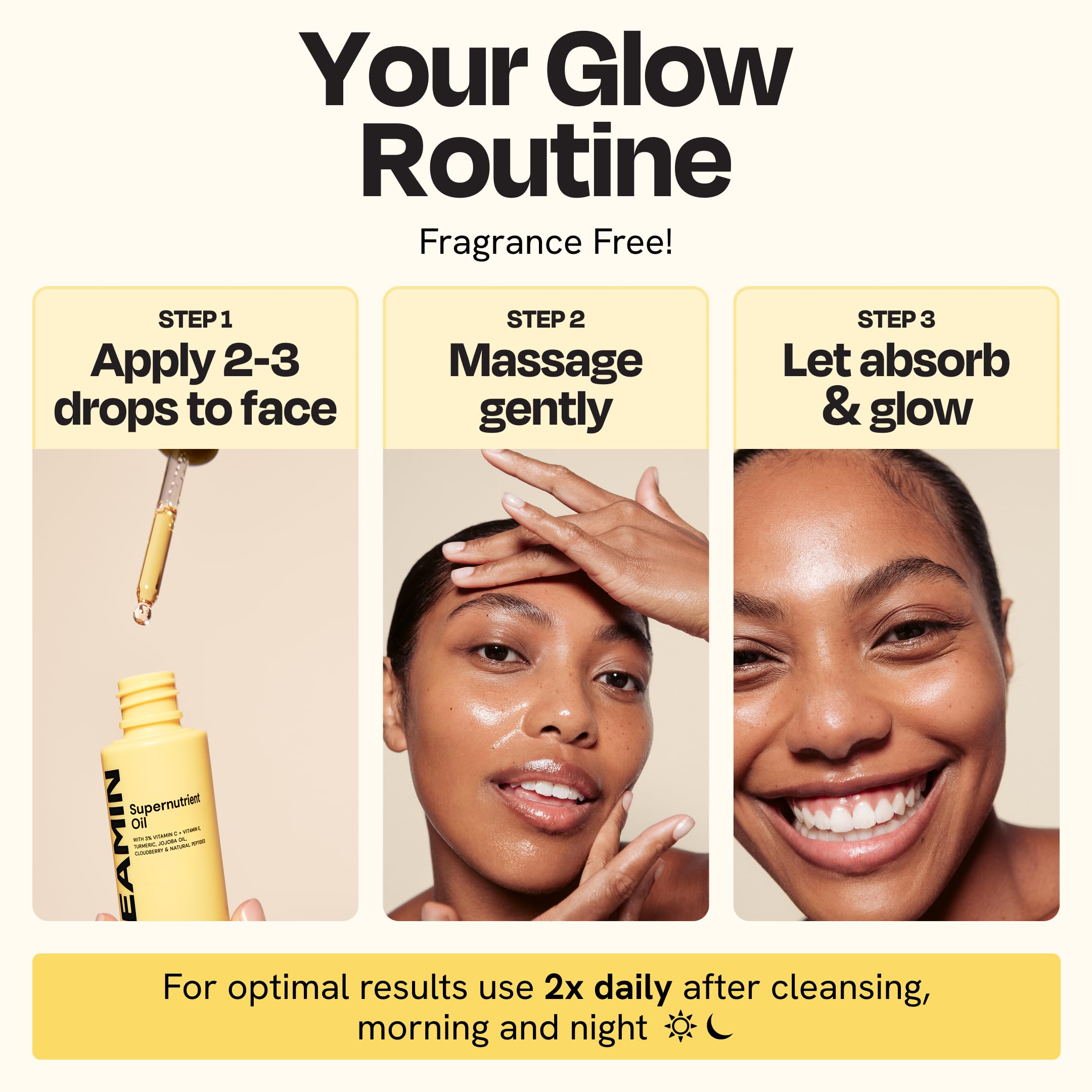 Gleamin Supernutrient Facial Oil 3 Vitamin C with Jojoba Oil - Gleamin Official Imagery - 7