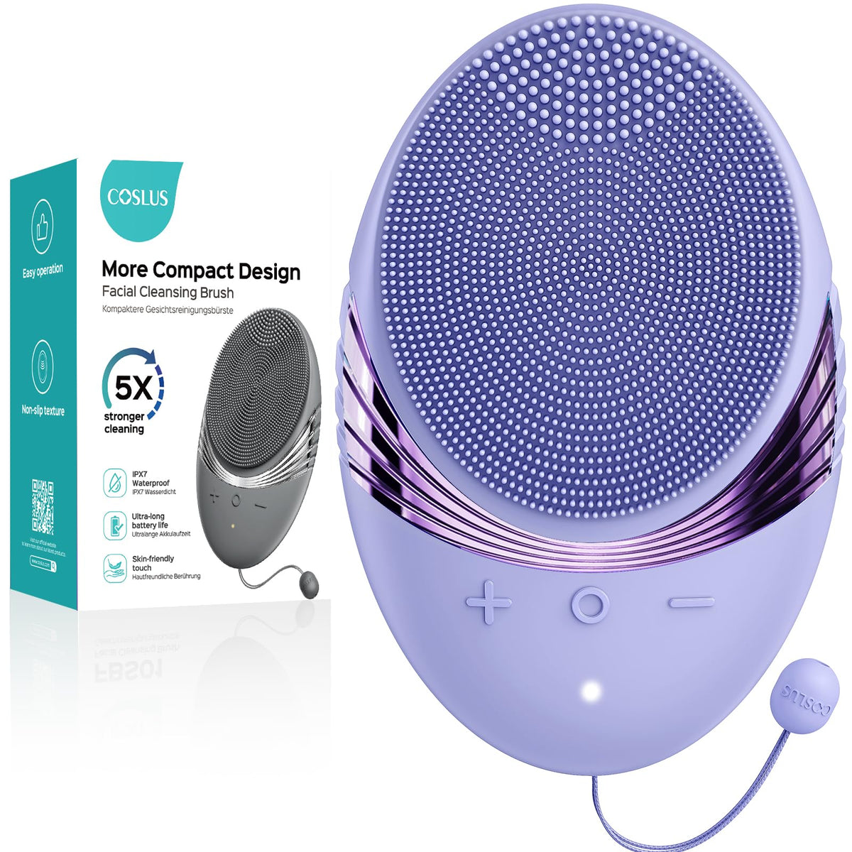 COSLUS FBS01 Facial Cleansing Brush Face Scrubber Compact - COSLUS Official Imagery - 2