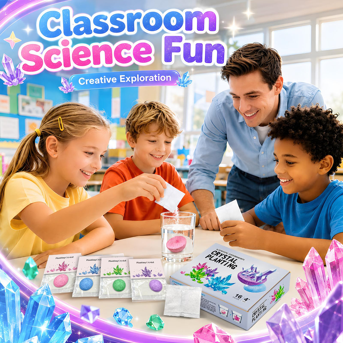 24Pcs Science Kit Crystal Growing Toys Party Favor Supply - Tymokcall Official Imagery - 6