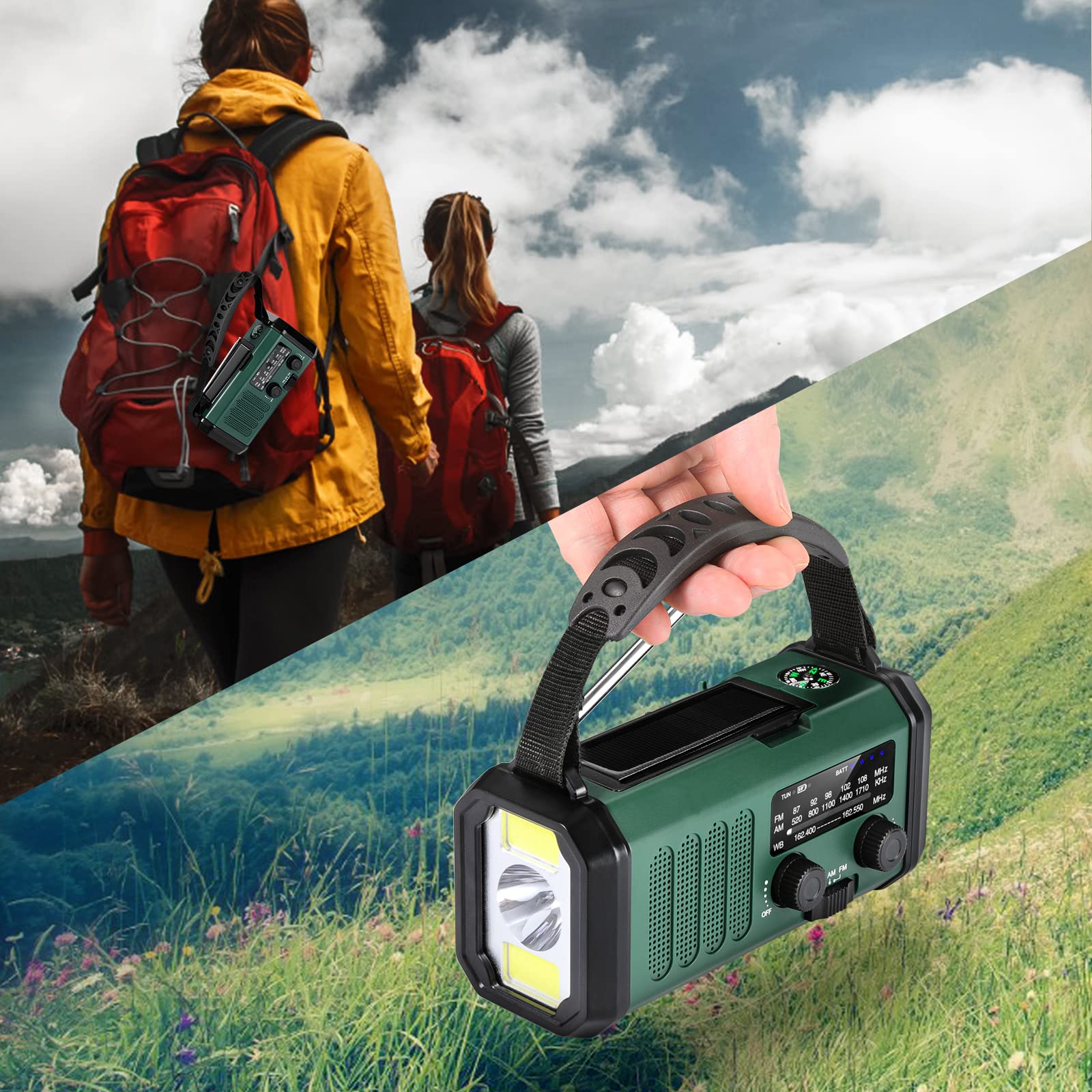 Leaton Hand Crank Emergency Radio, NOAA Weather Radio AM/FM,10000 - Leaton Official Product View 9