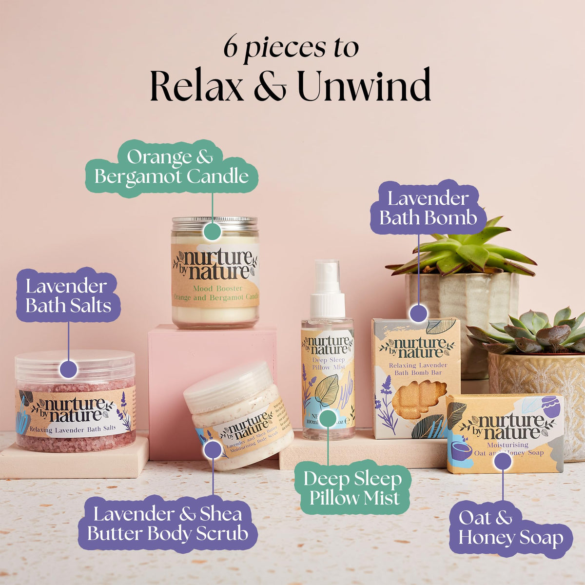 Nurture by Nature Spa Gift Baskets for Women - Nurture by Nature Botanicals Official Imagery - 5