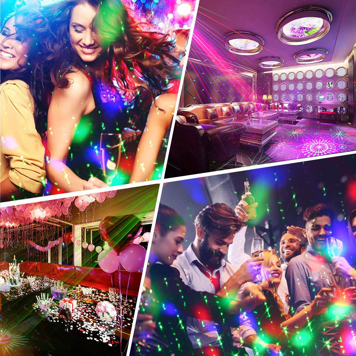 Disco Stage Lights Rechargeable Wireless DJ Lights for - kismee Official Imagery - 7