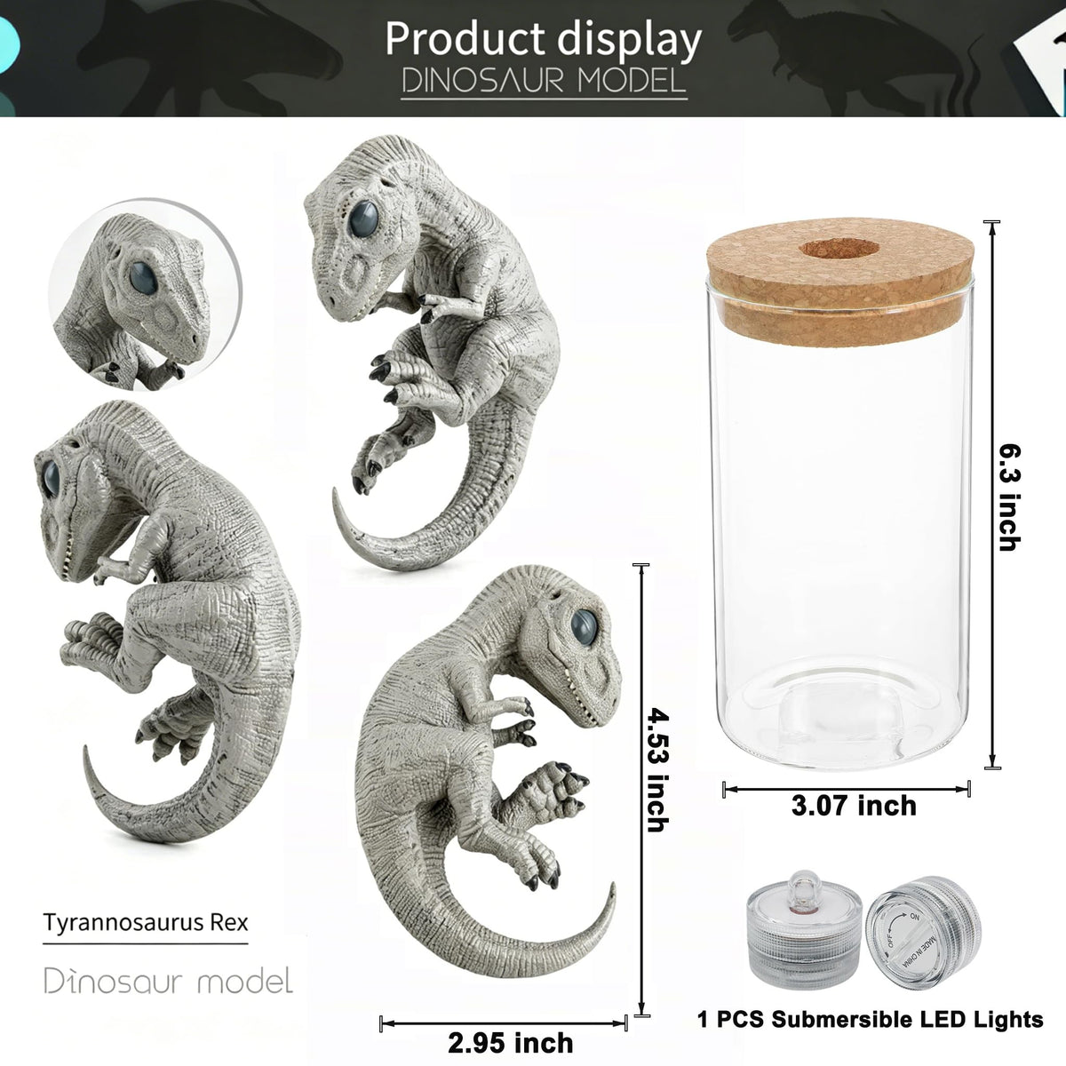 Dinosaur Table Lamp Tyrannosaurus LED Ambient Night Light - ARTOMIDE Official Imagery - 3