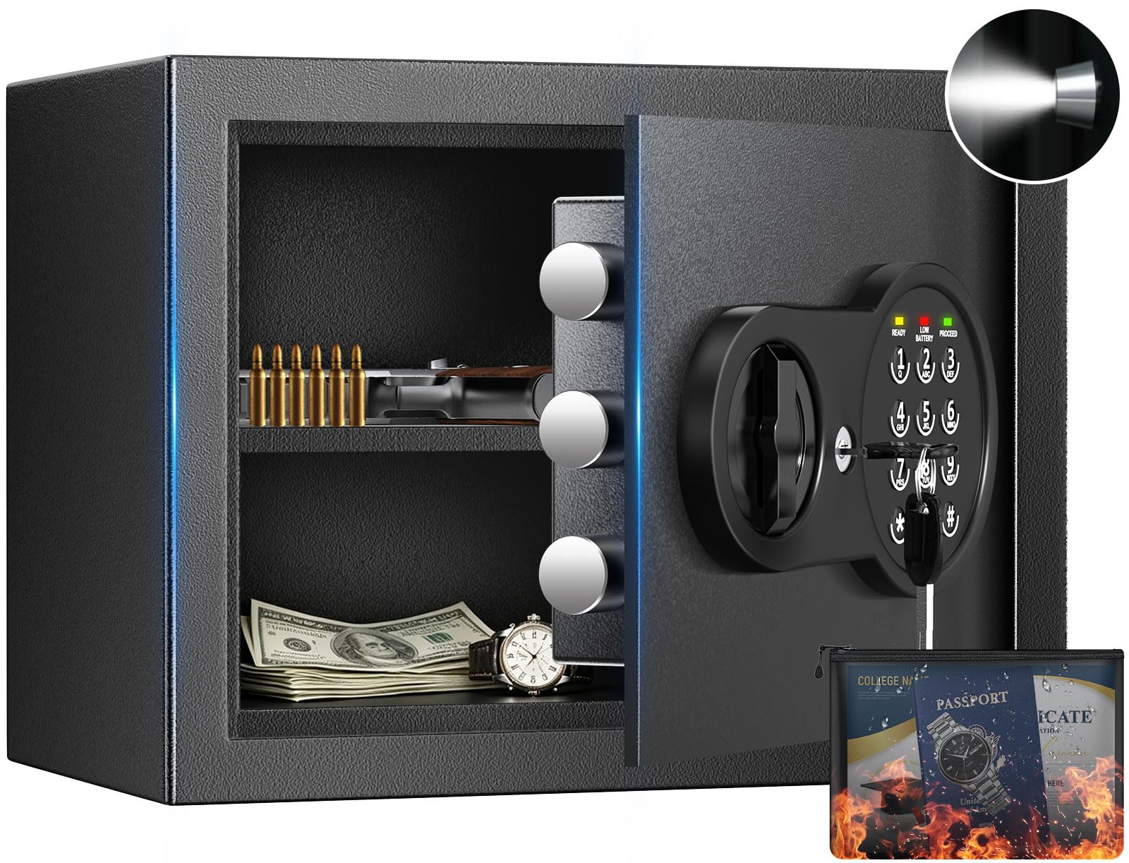 Mitlvge 17.55'' Home Safe Box with Digital Keypad, 3.2 Cu Ft Home - Mitlvge Official Product View 10