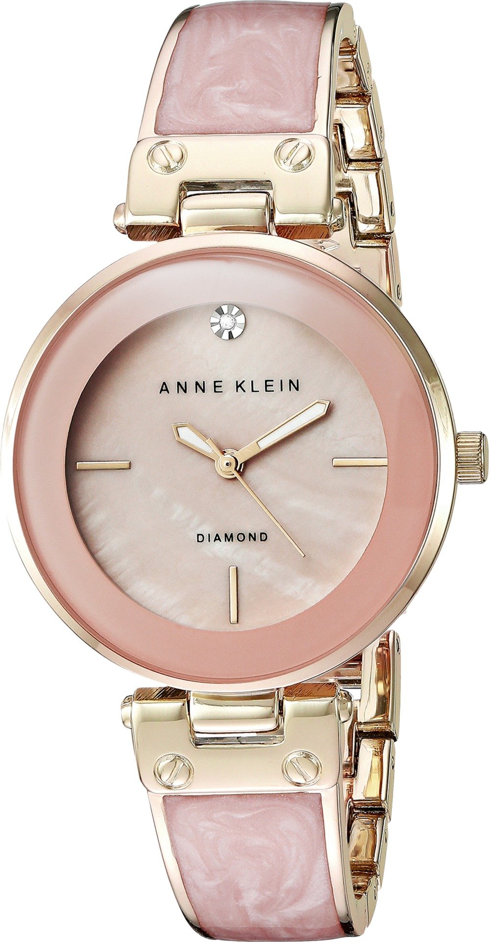 Anne Klein Women s Genuine Diamond Dial Bangle Watch - Anne Klein Official Imagery - 1