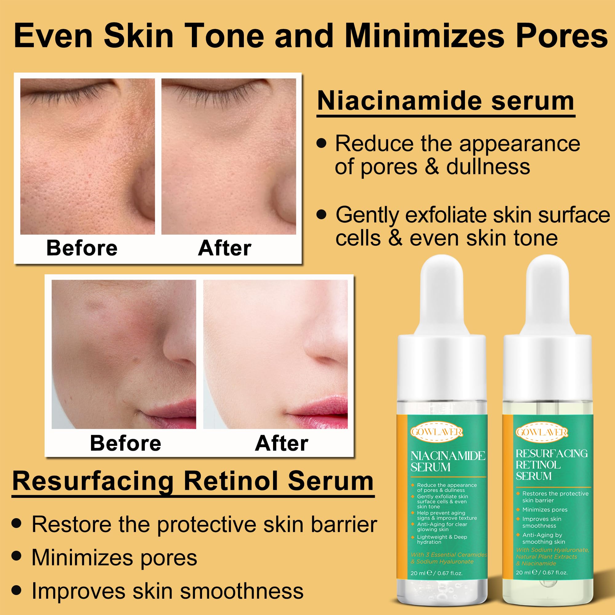 Lifting &amp; Firming Anti-Aging Skin Care Set Kit for Women - GOWLAVER