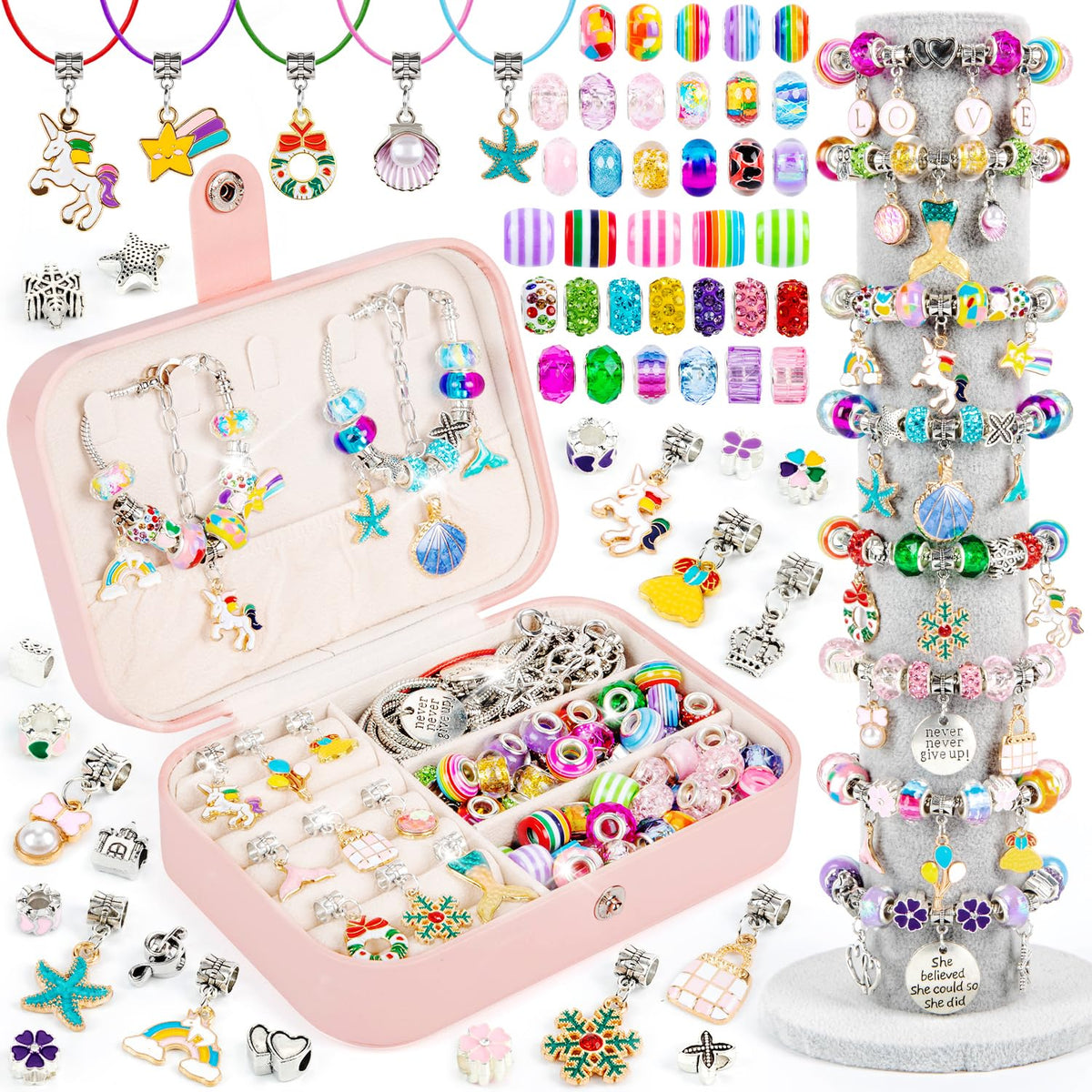Sofier Jewelry Bracelet Making Kit for DIY Beads Charms Set - Sofier Official Imagery - 1