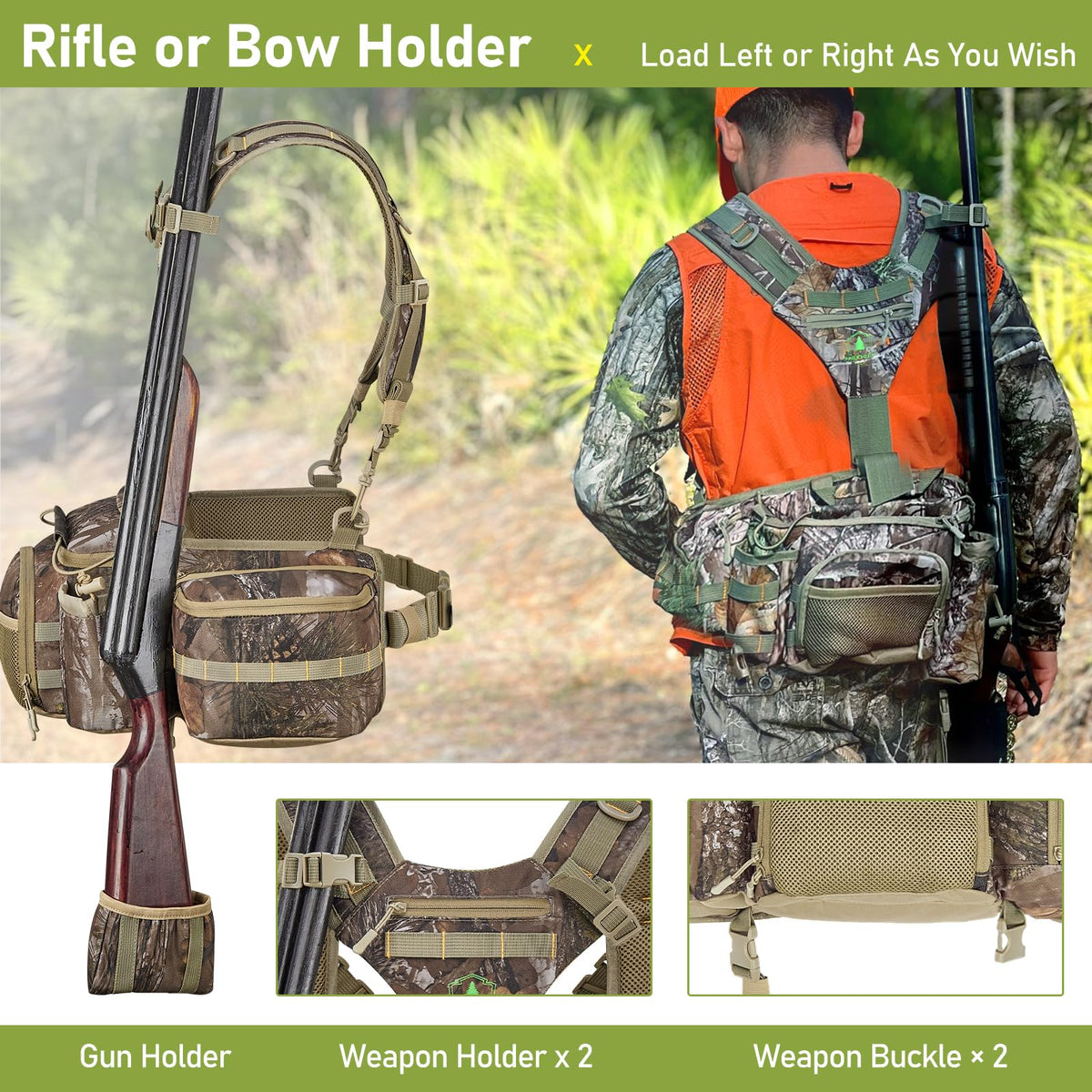 Hunting Fanny Pack for Men Camo Waist Pack for Hunter Fanny - Wild Cedar Official Imagery - 5