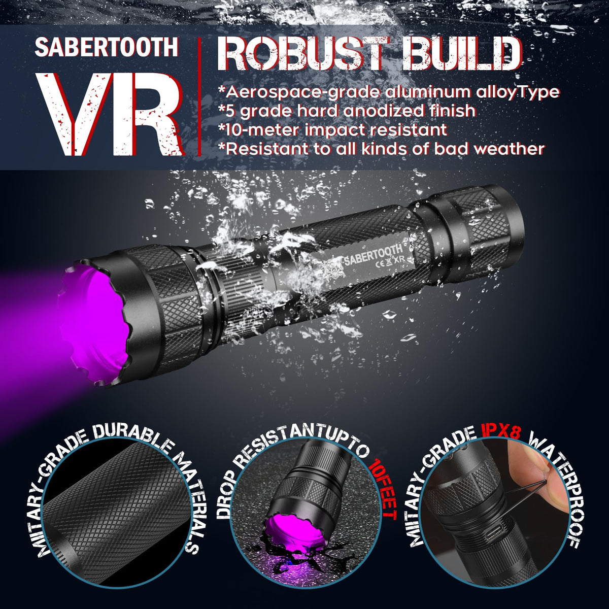 Blood Tracker Flashlight for Hunting Deer Hunting Gift Blood - SABERTOOTH Official Imagery - 7
