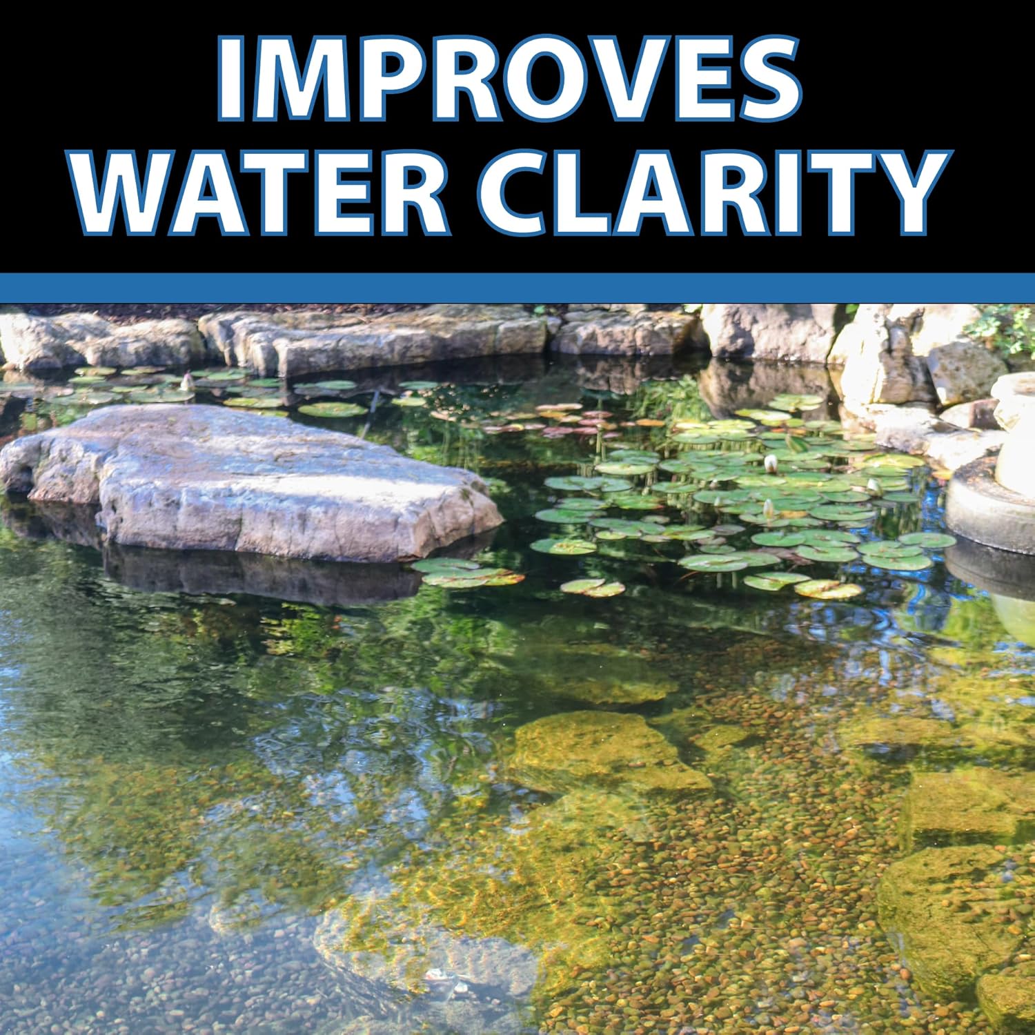 CrystalClear Barley Extract Pond Treatment – Natural Water Clarifier for Fountains 1 Gallon