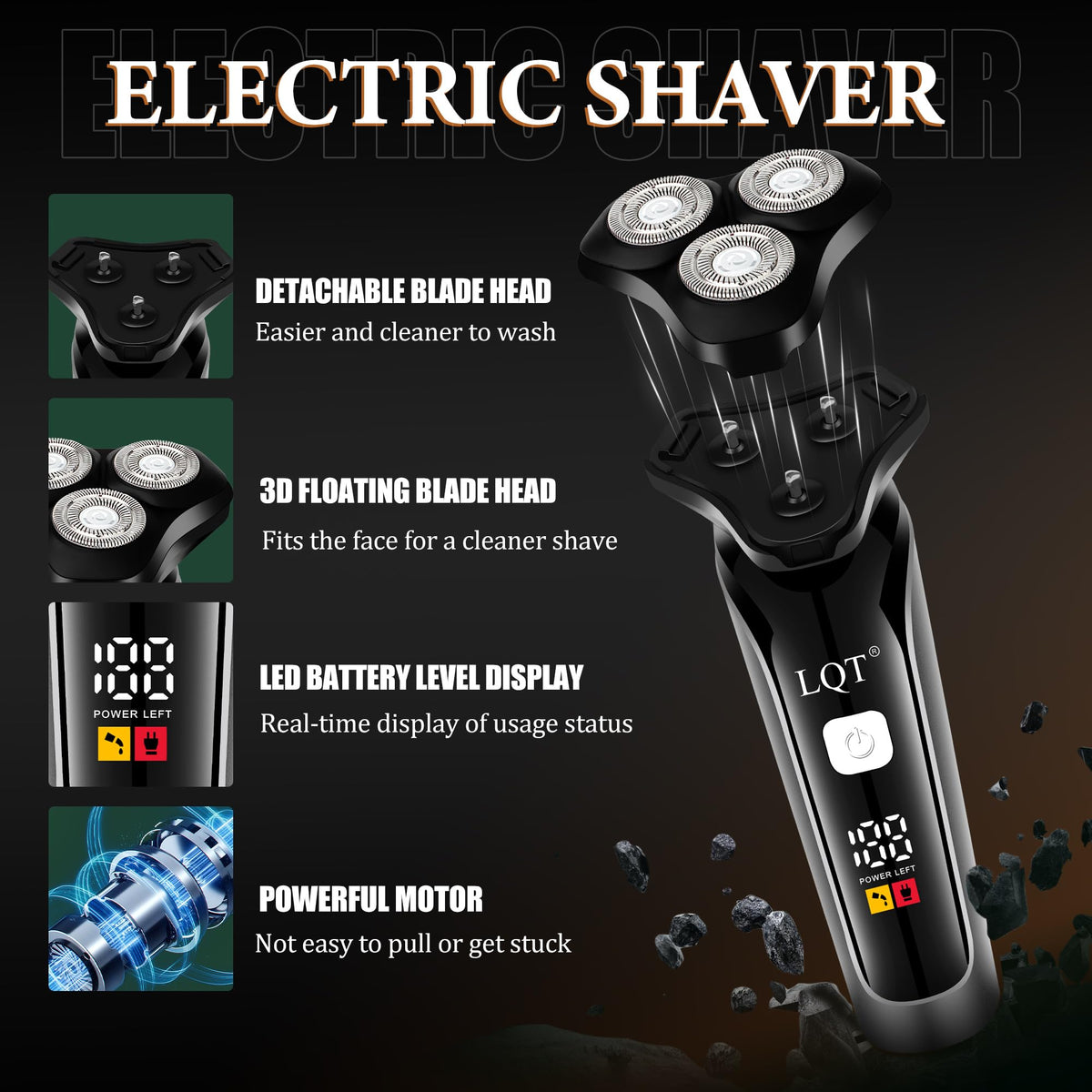 Hair Clippers for Men 4 Pcs Professional Cordless - LQT Official Imagery - 7