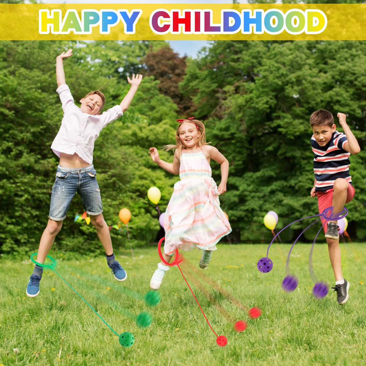 Ankle Skip Ball Toys for Kids Jumper Exercise Equipment - Glimin Official Imagery - 4