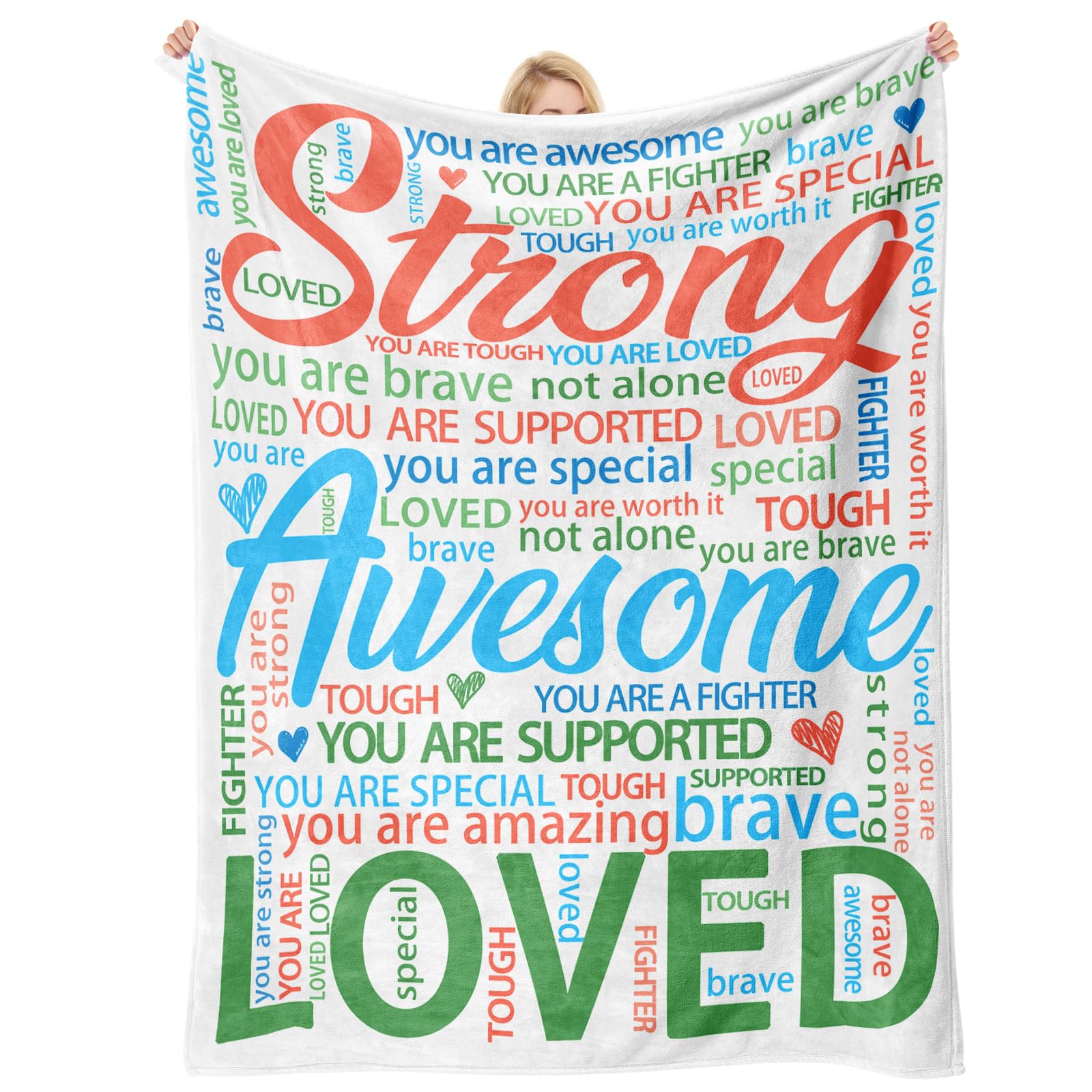 Super Soft Hug Blanket, Healing Get Well Soon Gift for Cancer - Product Imagery