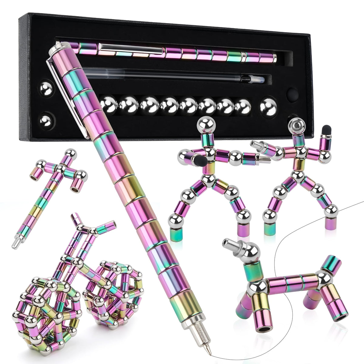 Fidget Pen Magnetic Pen Trendy Stress Relief Toy for - puxmrko Official Imagery - 8