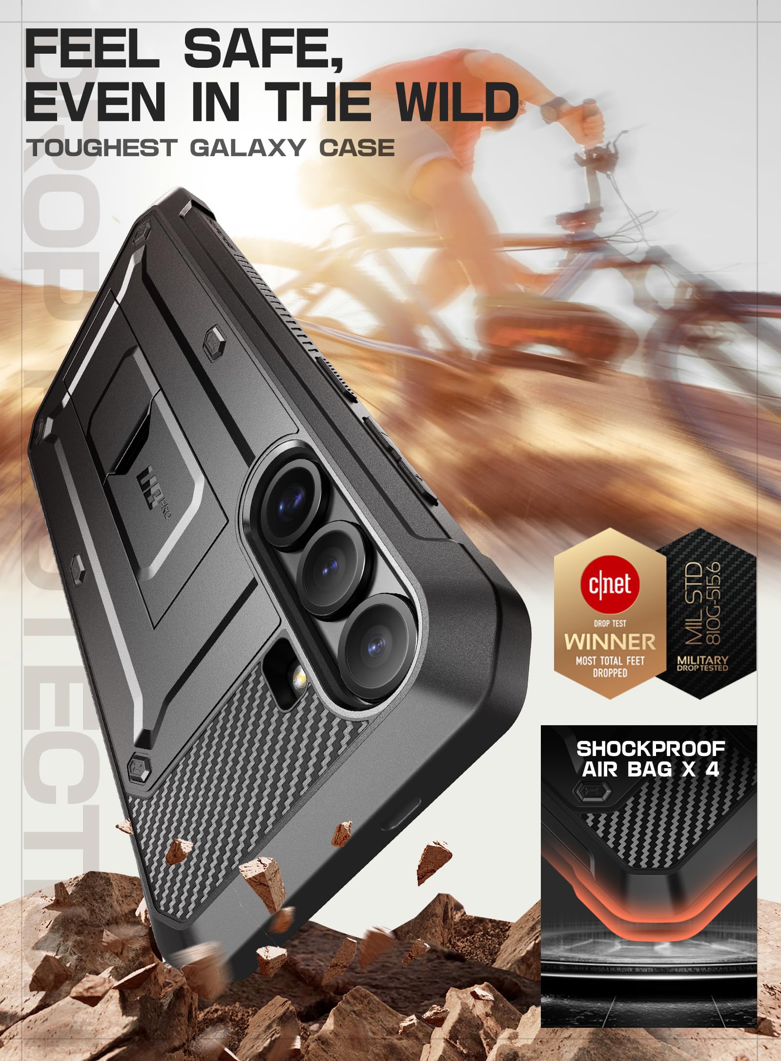 SUPCASE for Galaxy S25 FE Case with Built in Screen - SUPCASE Official Imagery - 4