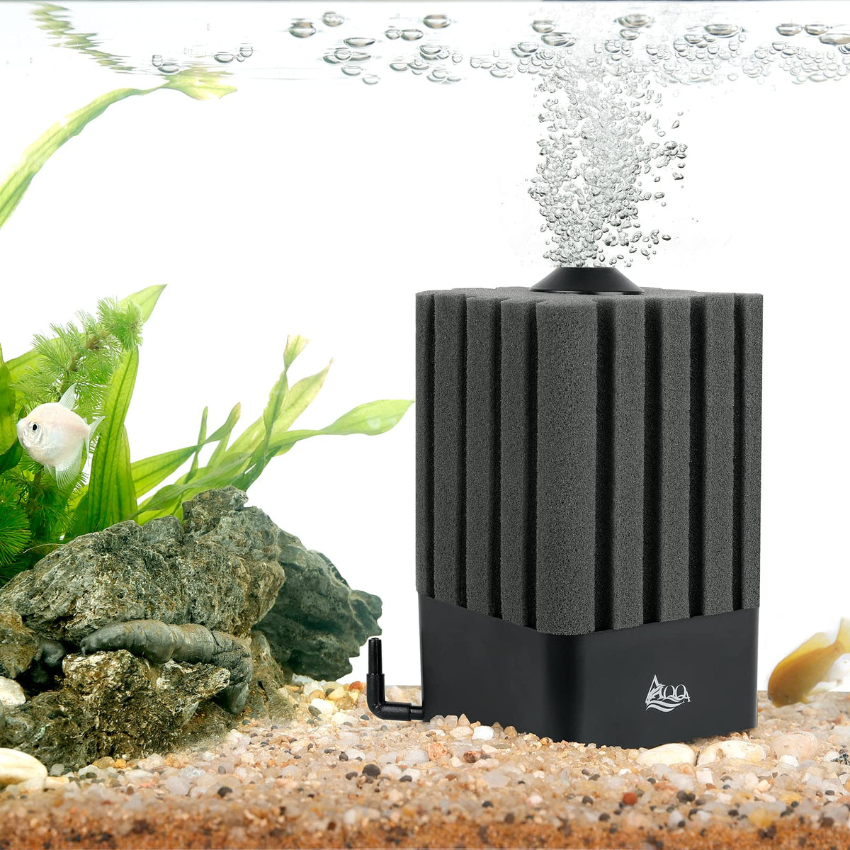 AQQA Aquarium Sponge Filter for 20 110 Gallon Submersible - AQQA Official Imagery - 1