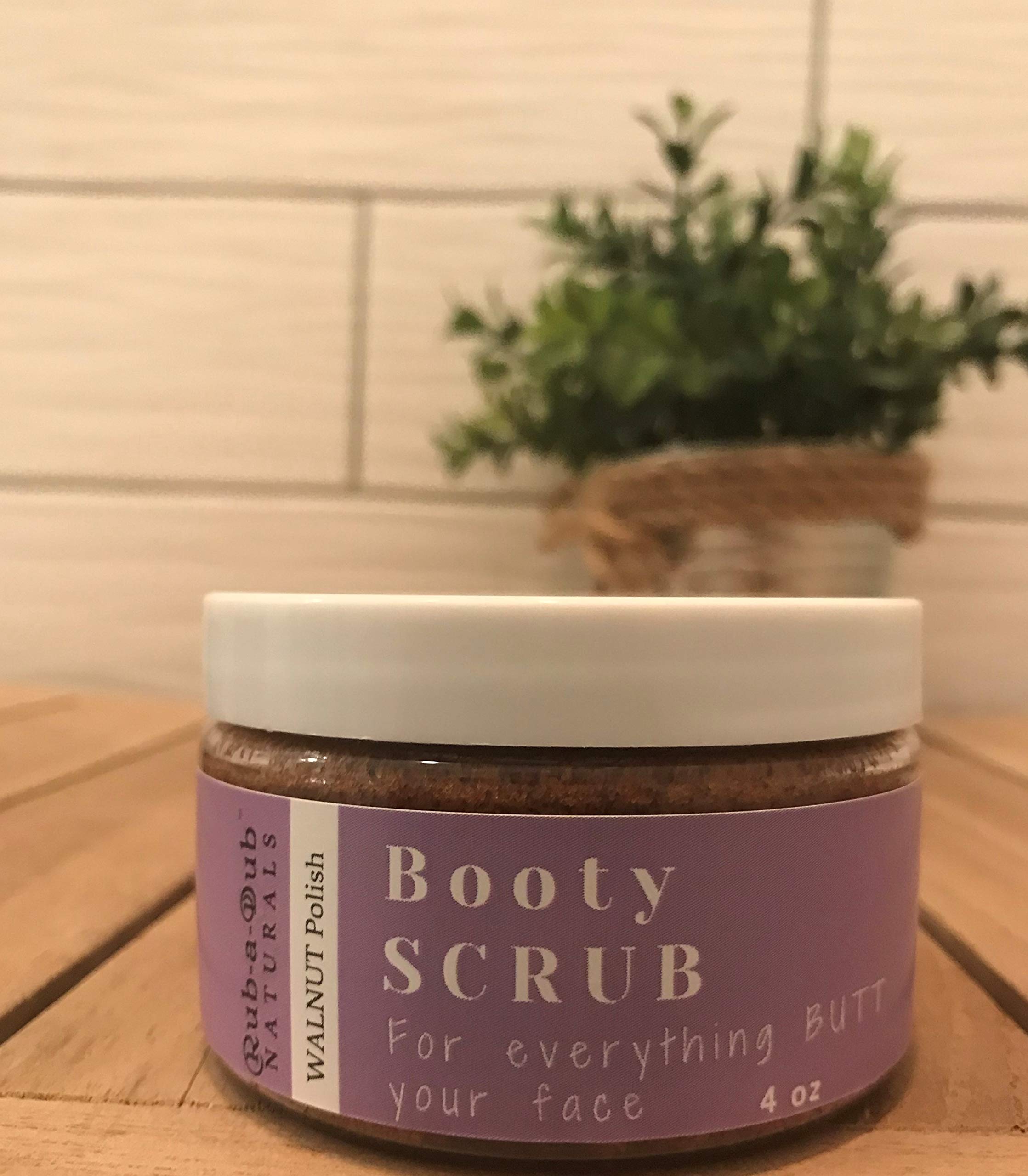 Rub-a-Dub Naturals Premium Walnut Body, Back and Booty Scrub, Exfoliating Butt - Rub-a-Dub Naturals Official Product View 3