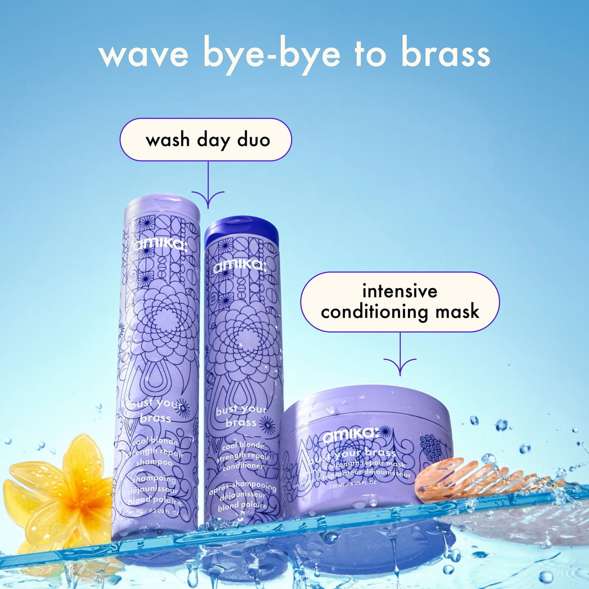 amika bust your brass toning strength repair mask - Premium Selection Official Imagery - 7