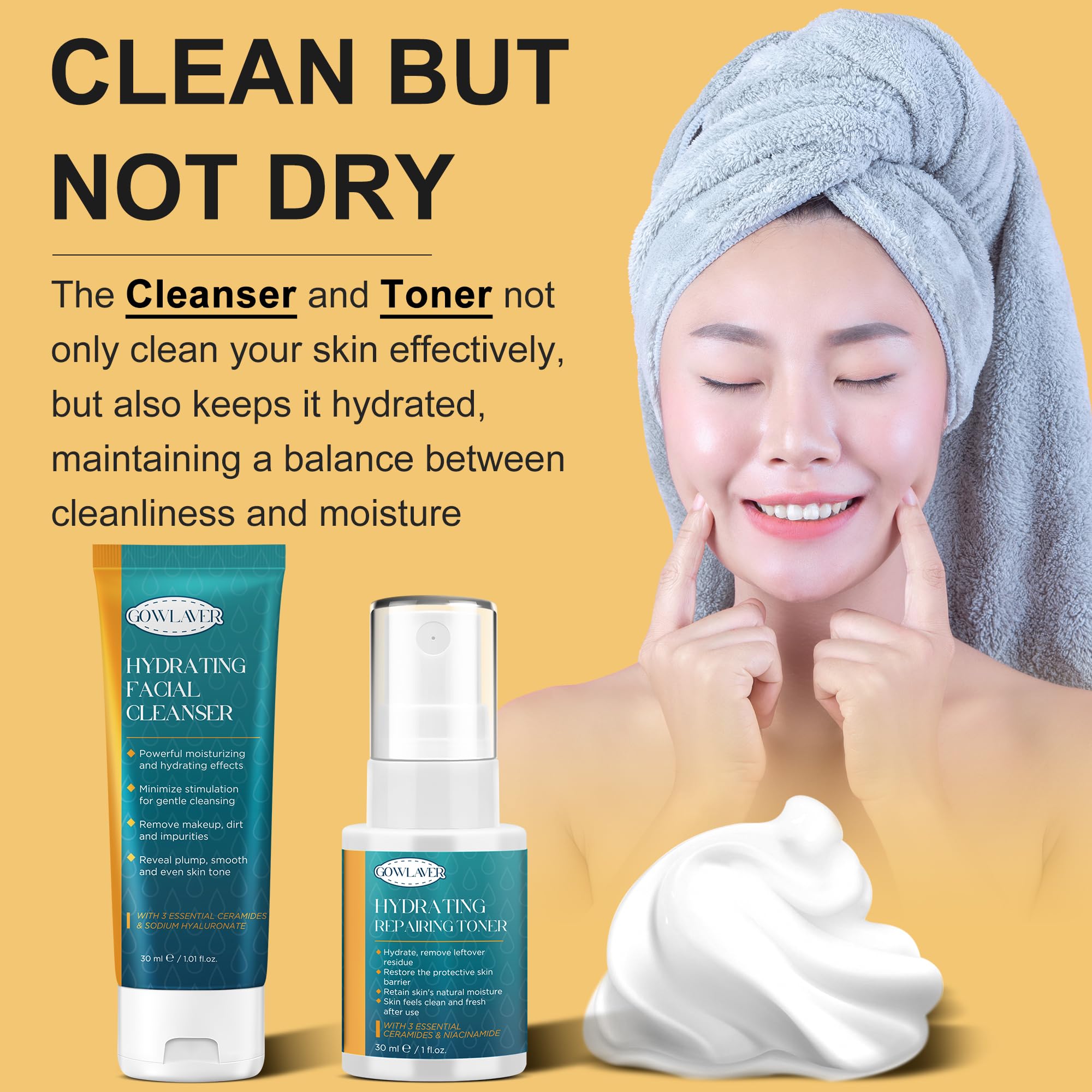 Skin Care Set for Teens Womens,Anti-Aging Deeply Hydrates - GOWLAVER