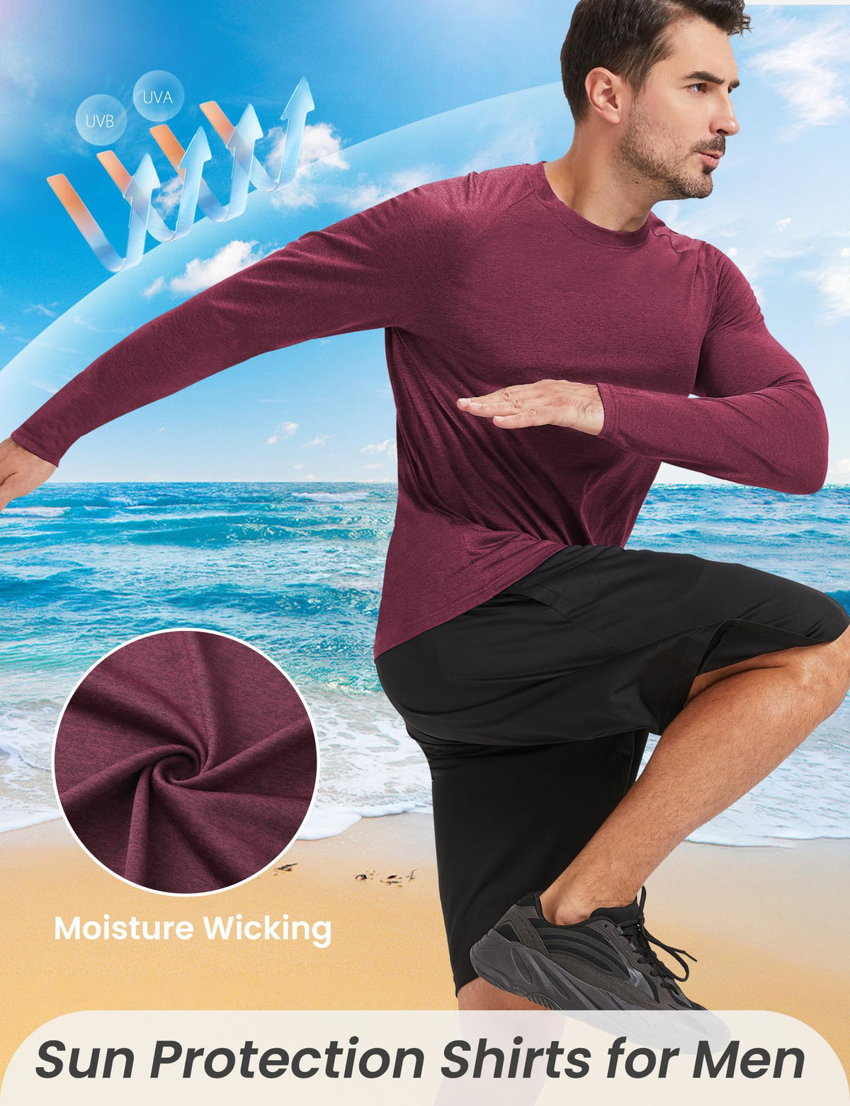 MLYENX 7 Pack Long Sleeve Shirts for Men Sun Protection - MLYENX Official Imagery - 4