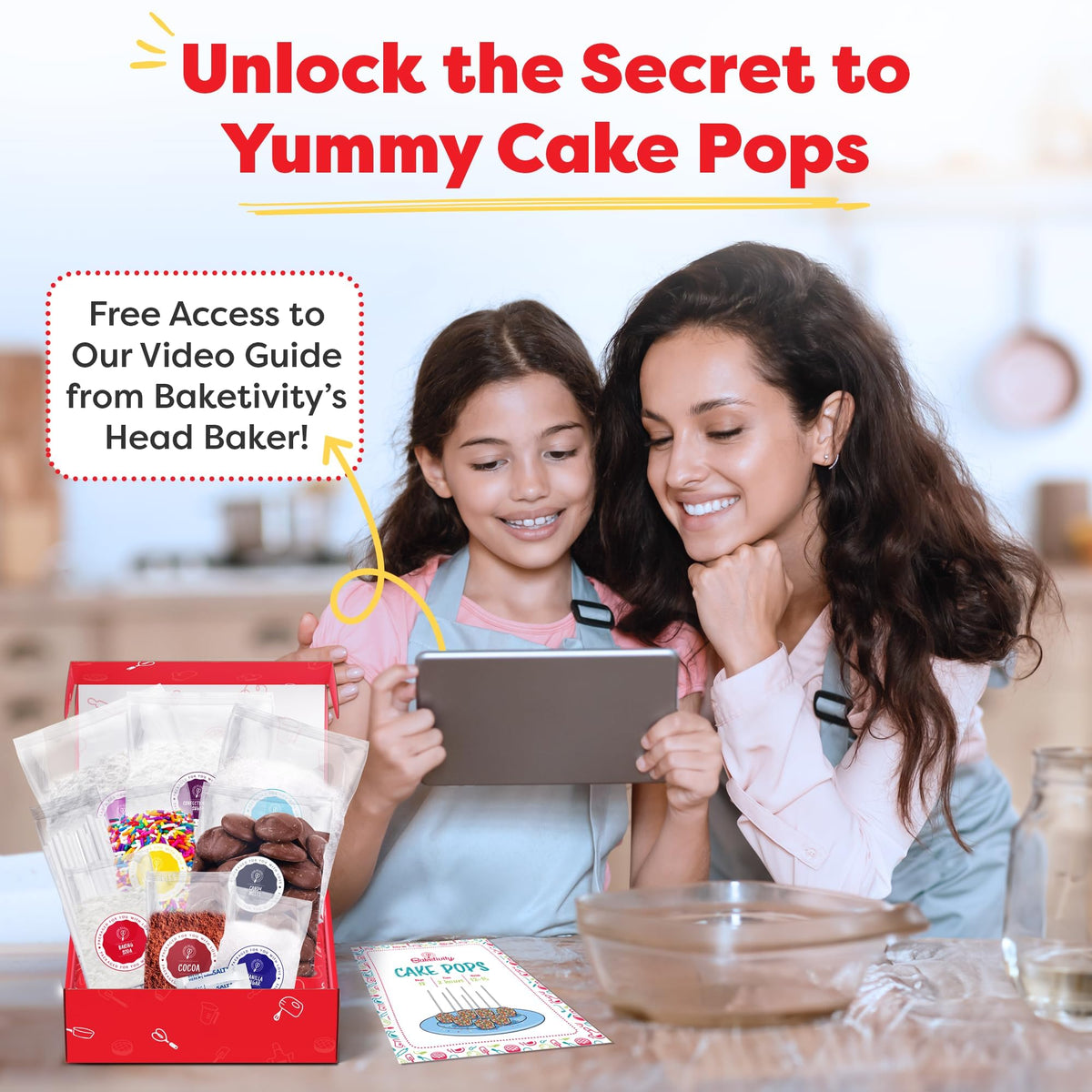 Baketivity DIY Cake Pop Kids Baking Kit with Pre Measured - Baketivity Official Imagery - 8