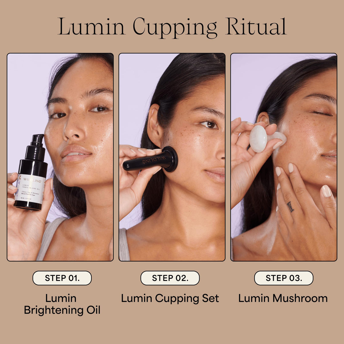 Lumin Cupping Set I Facial Cupping Tools to Decrease - Wildling Official Imagery - 6