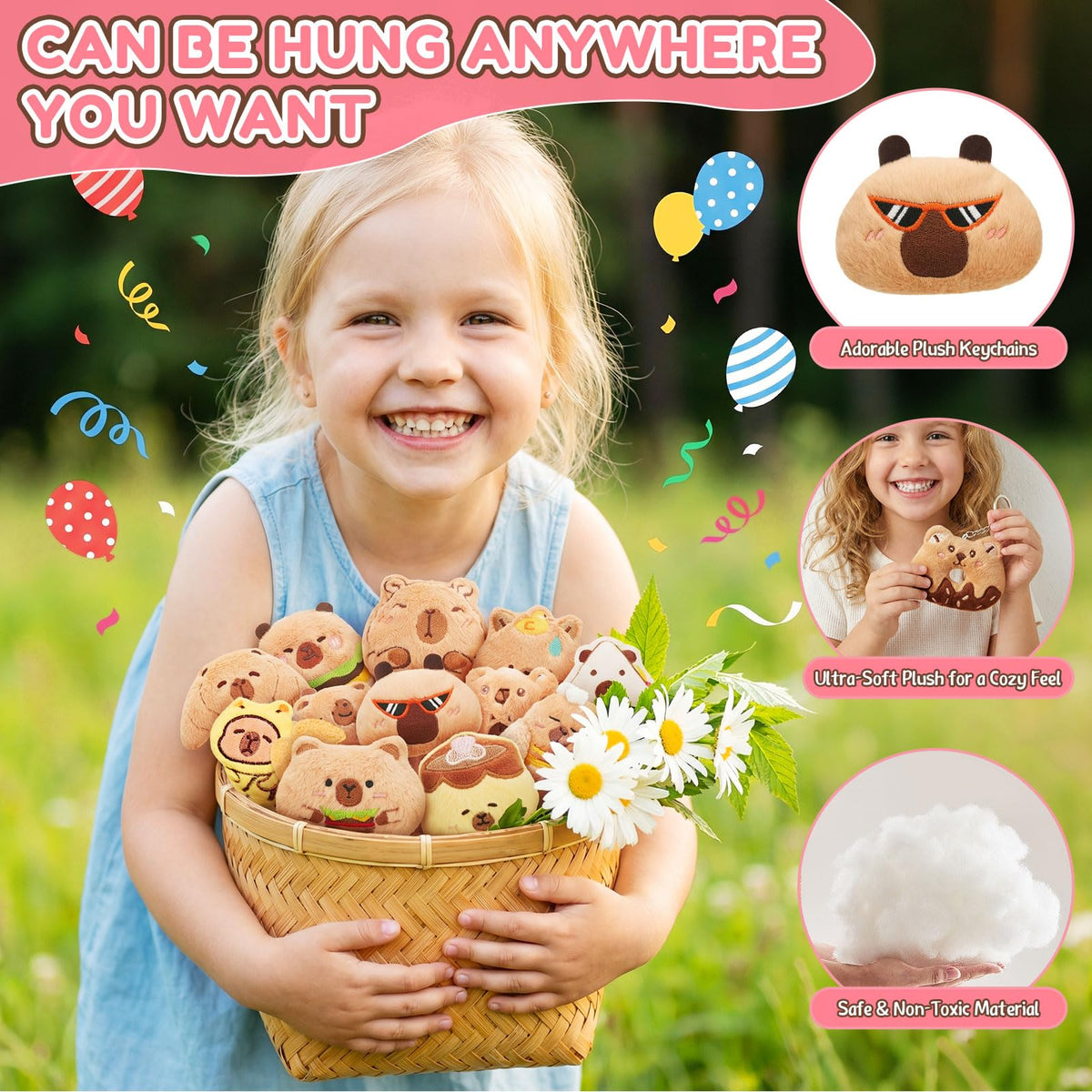 WYZOID 24PCS Kids Plush Keychains Bulk Mini Stuffed Animal - WYZOID Official Imagery - 6
