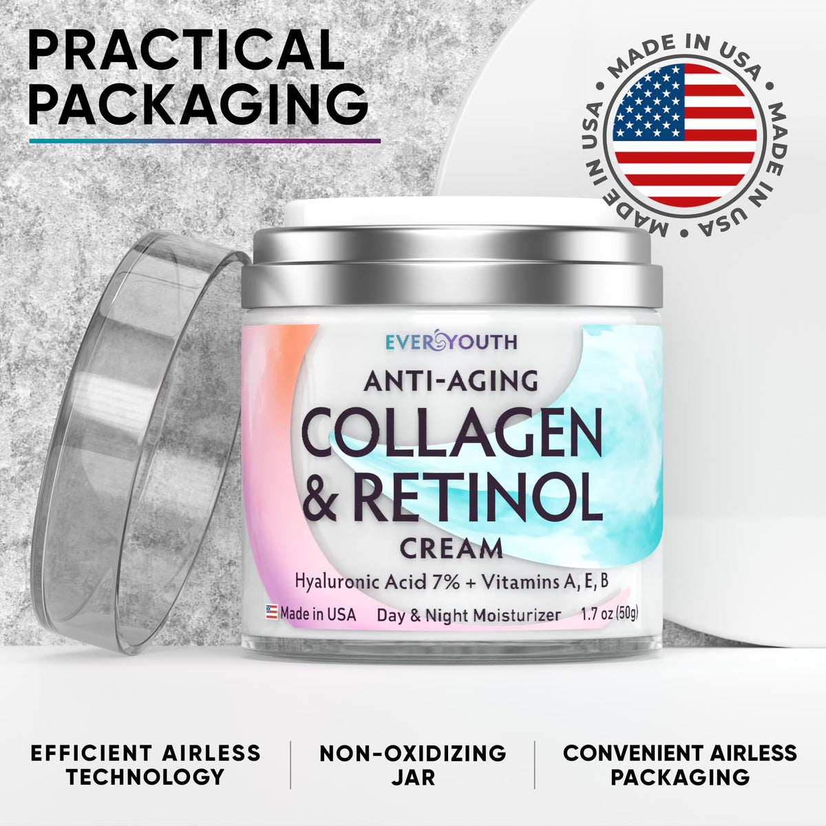 Collagen Cream for Face Neck D collet Anti Aging Facial - EVERYOUTH Official Imagery - 6