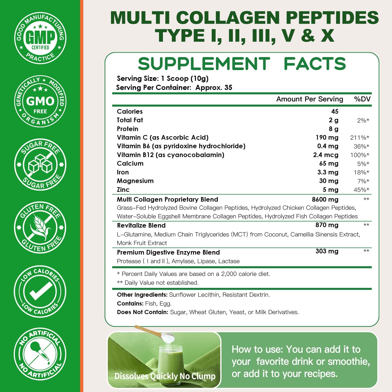 NATURE TARGET Multi Collagen Peptides Powder for Women 35 - NATURE TARGET Official Imagery - 3