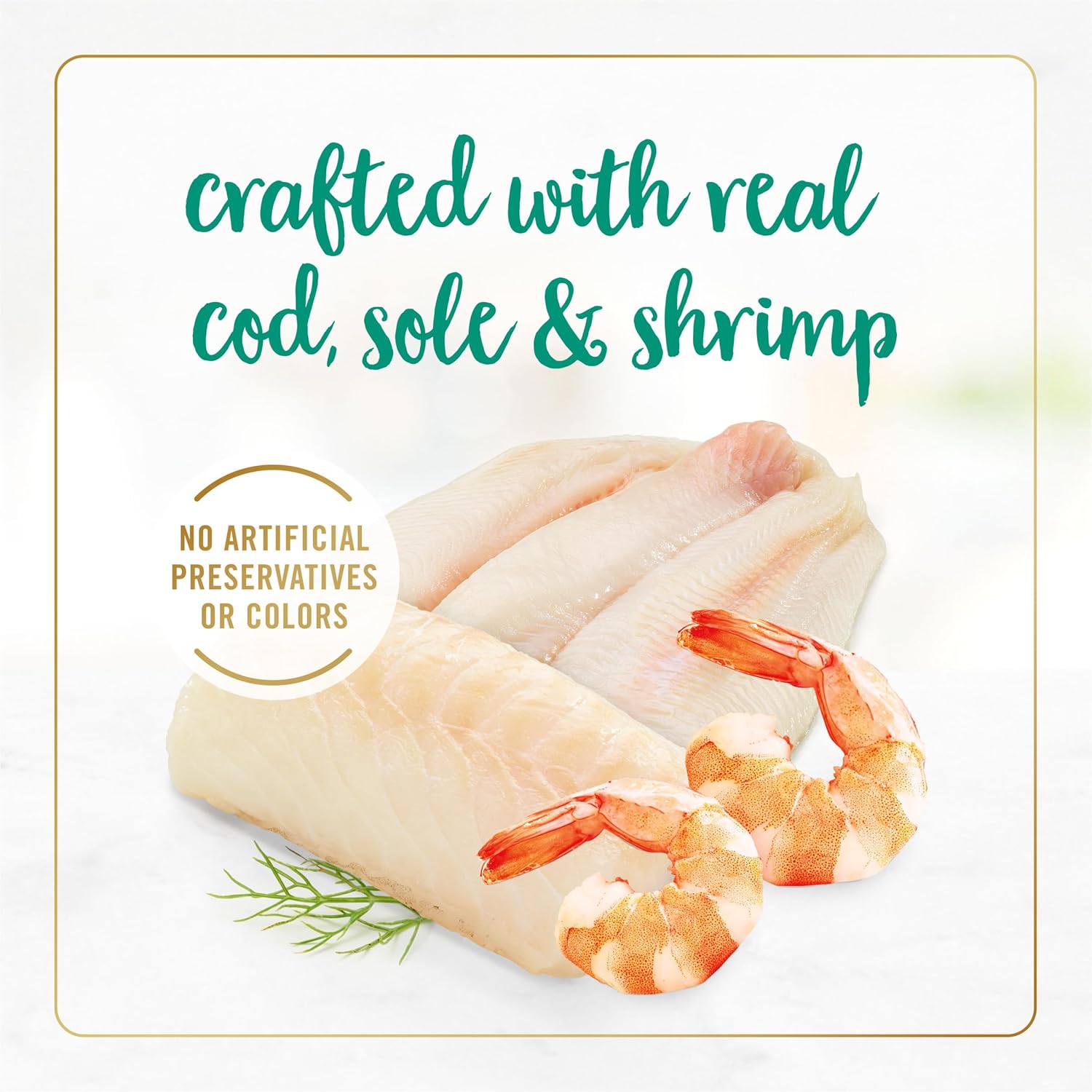 Fancy Feast grain-free wet cat food pate with cod, sole, and shrimp in 3 oz. cans, pack of 24, for a nutritious feline meal.