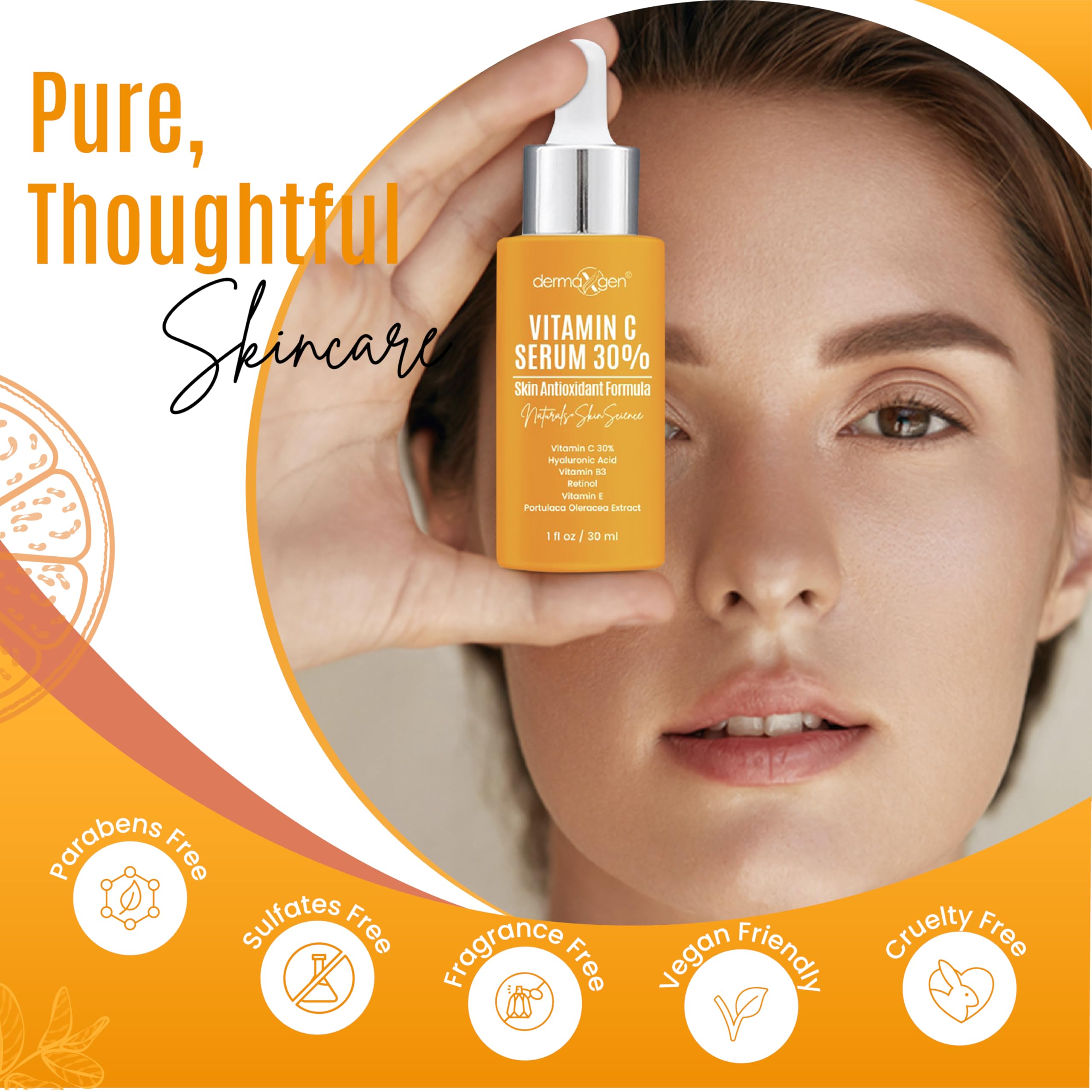 DERMAXGEN 30% Vitamin C Serum for Face - Natural & Organic Anti Wrinkle & Skin - DERMAXGEN Official Product View 4
