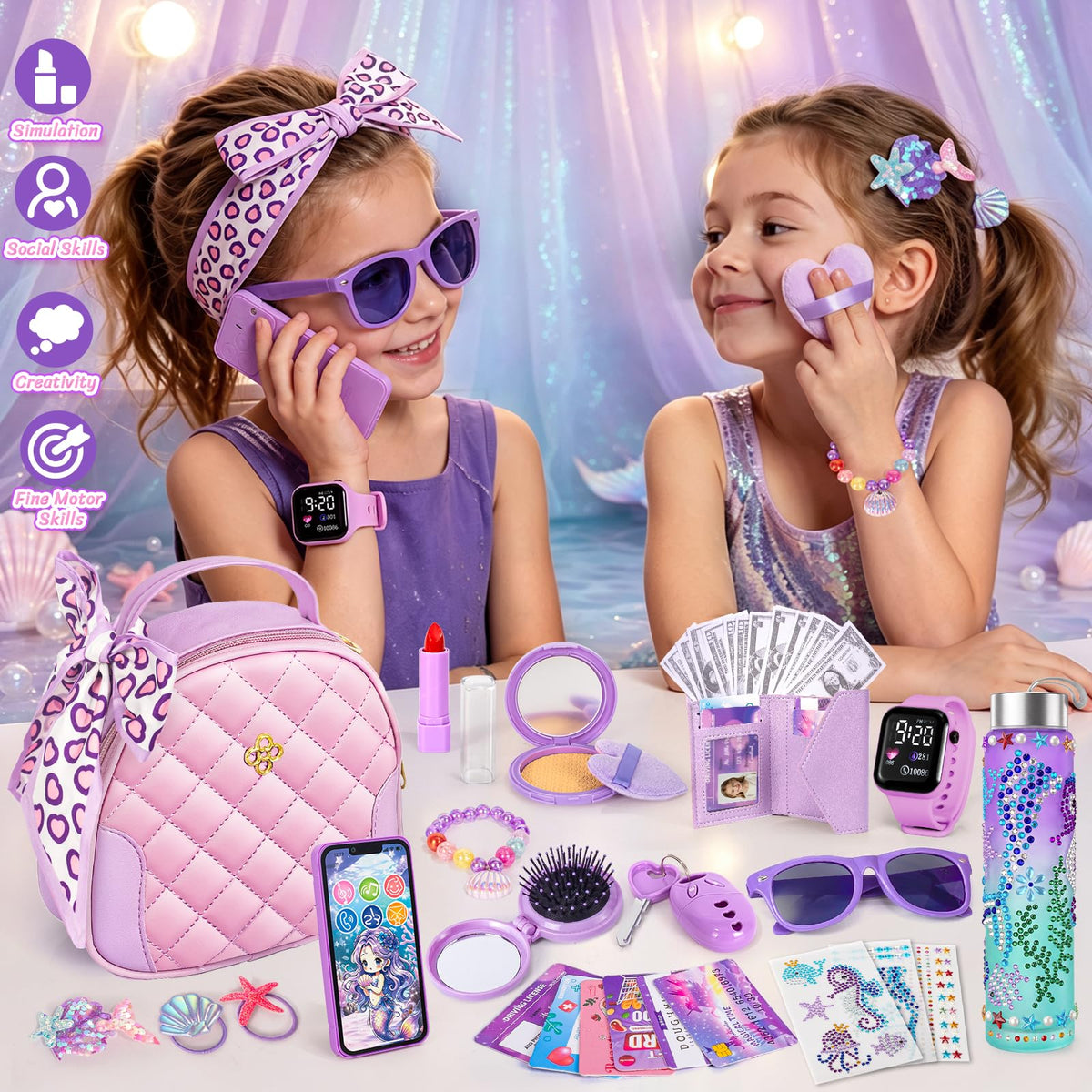 Hohosunlar Play Purse for Little Girls 3 12 with Pretend - Hohosunlar Official Imagery - 3