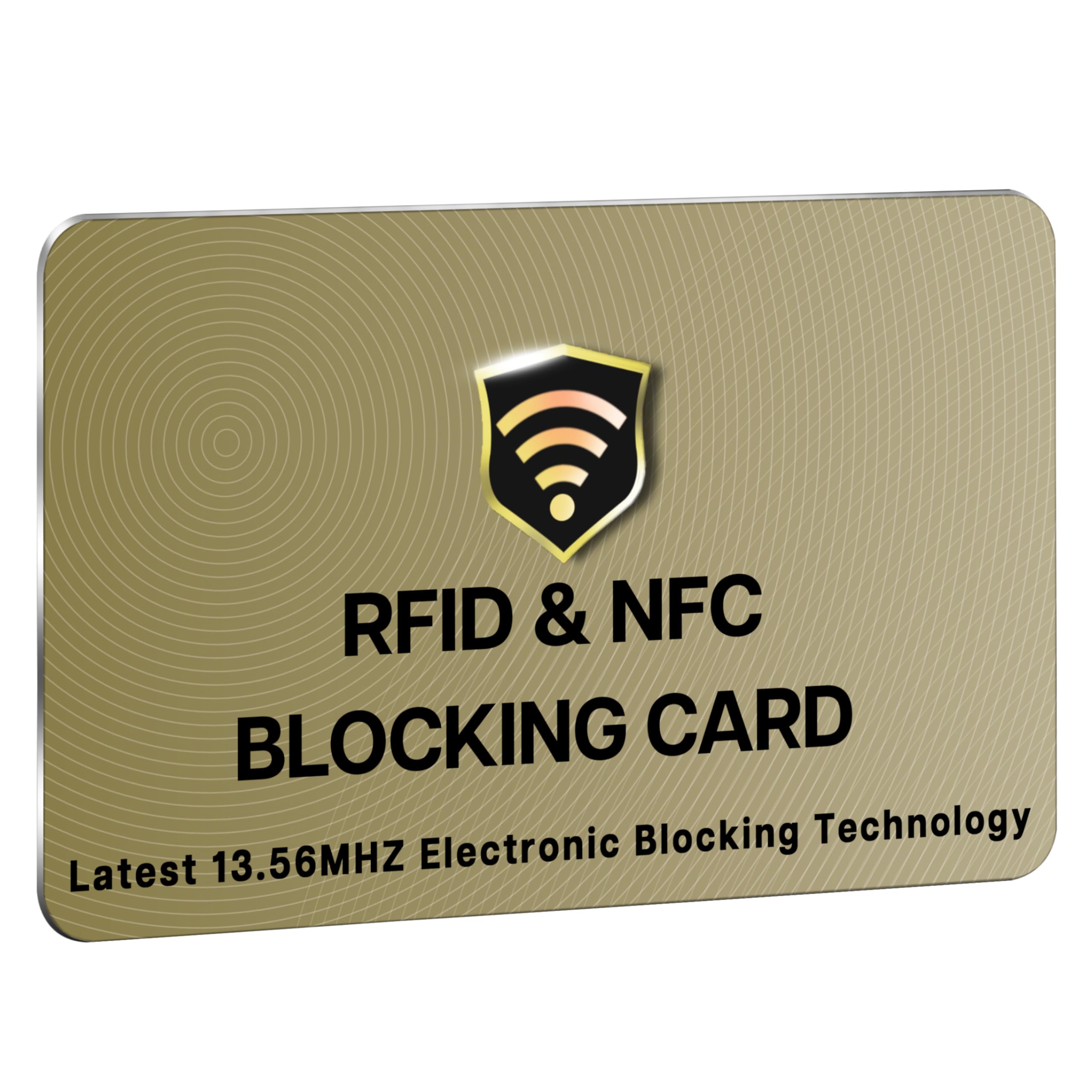 SaiTech IT RFID Blocking Card for Credit Debit ID Card, Golden - Product Imagery