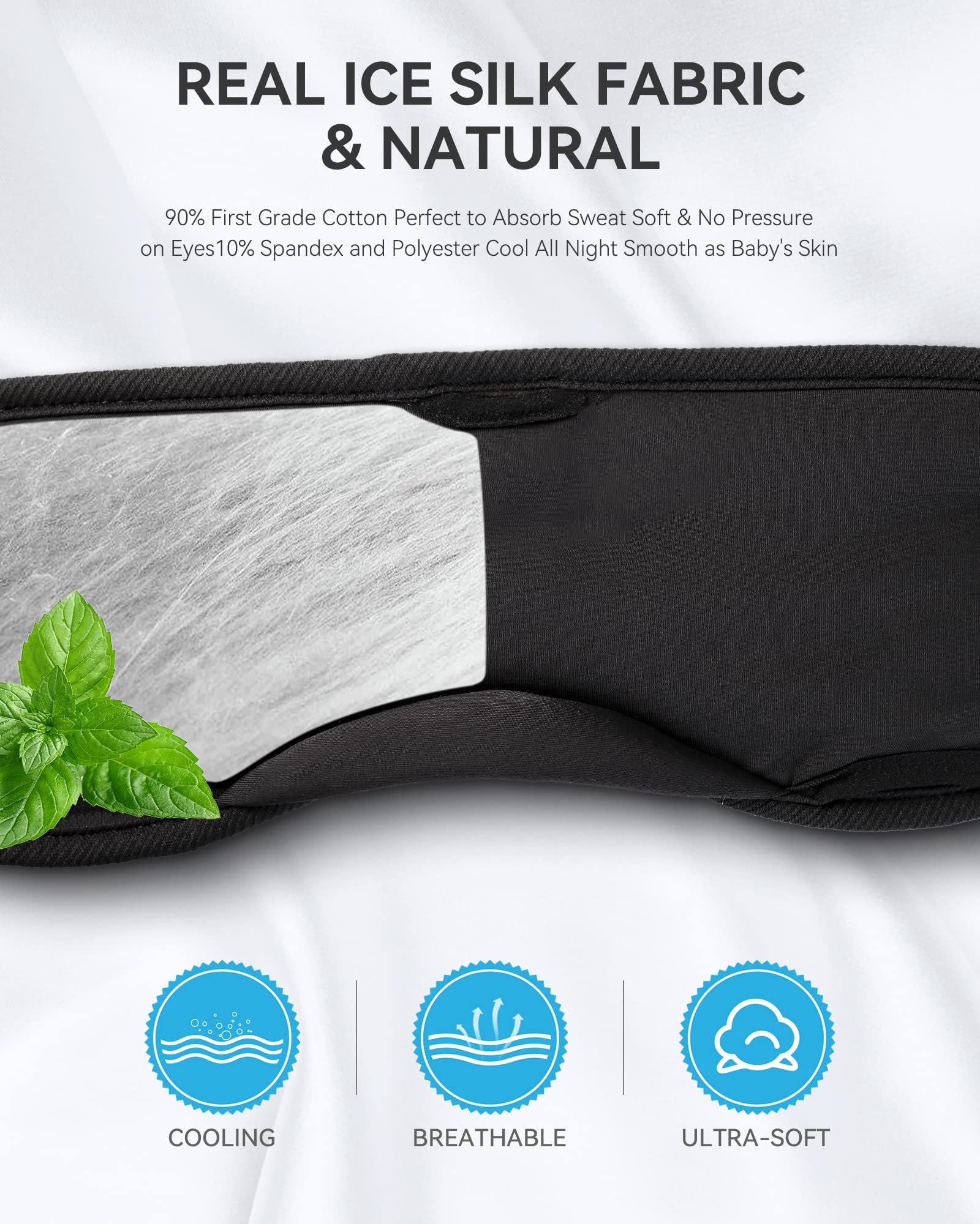 MUSICOZY Sleep Headphones Bluetooth 5.4 Sleep Mask with HD Sound - MUSICOZY Official Product View 3